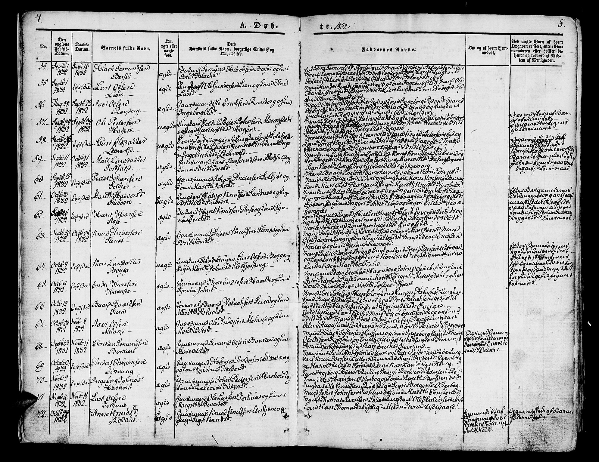 Ministerialprotokoller, klokkerbøker og fødselsregistre - Møre og Romsdal, AV/SAT-A-1454/551/L0624: Ministerialbok nr. 551A04, 1831-1845, s. 7-8