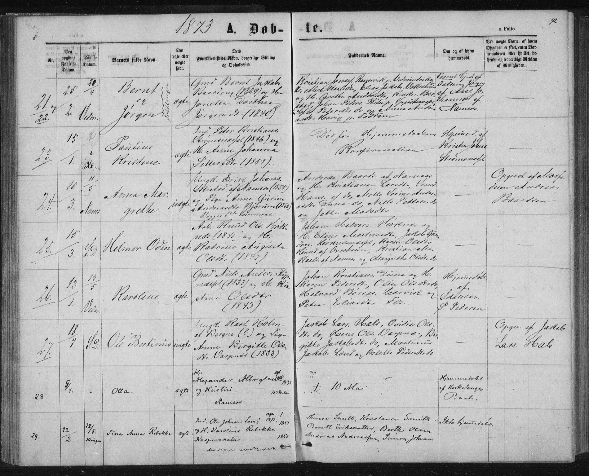 Ministerialprotokoller, klokkerbøker og fødselsregistre - Nord-Trøndelag, SAT/A-1458/768/L0570: Ministerialbok nr. 768A05, 1865-1874, s. 92