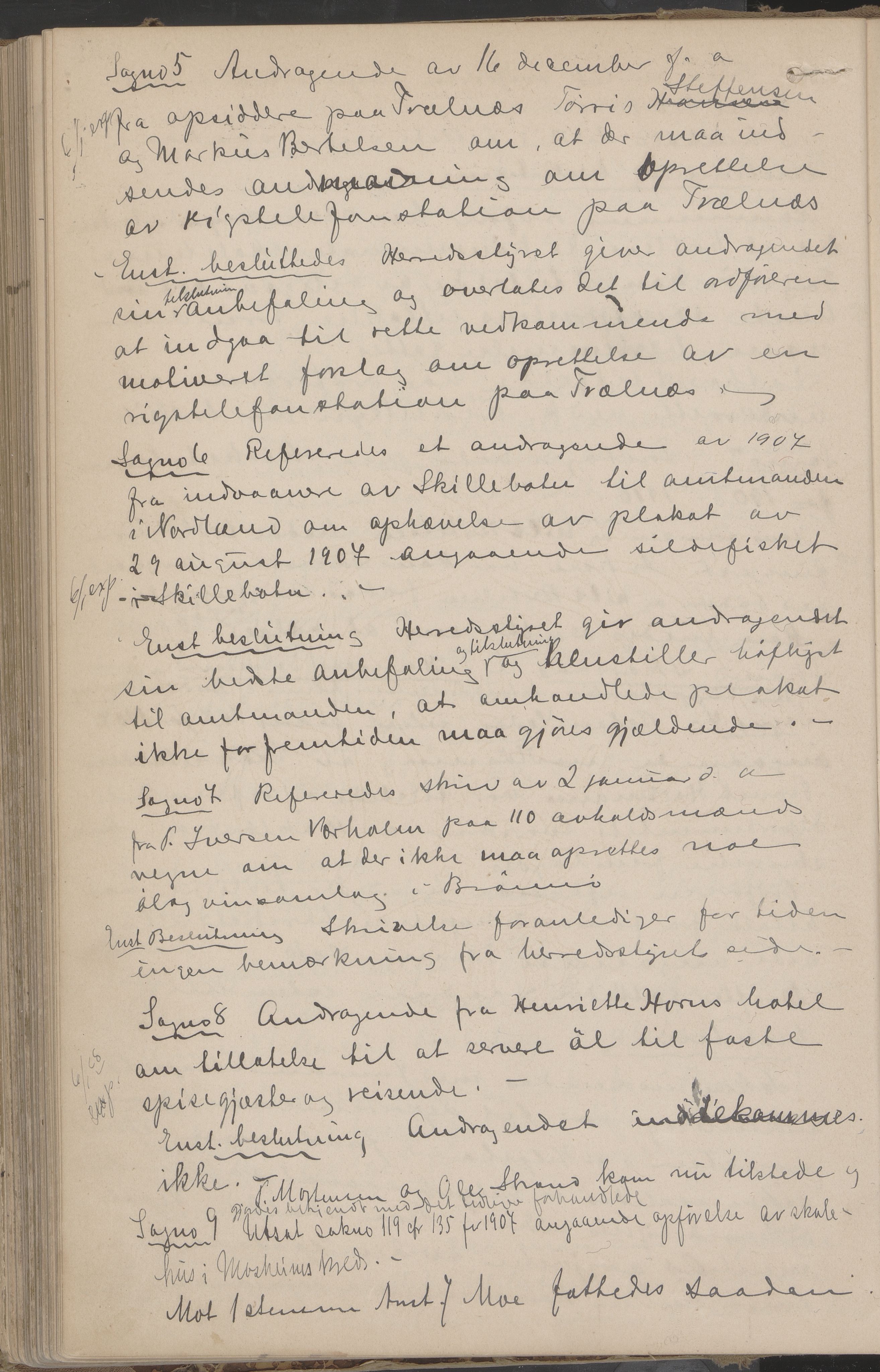 Brønnøy kommune. Formannskapet, AIN/K-18130.150/A/Aa/L0002c: Møtebok, 1900-1910