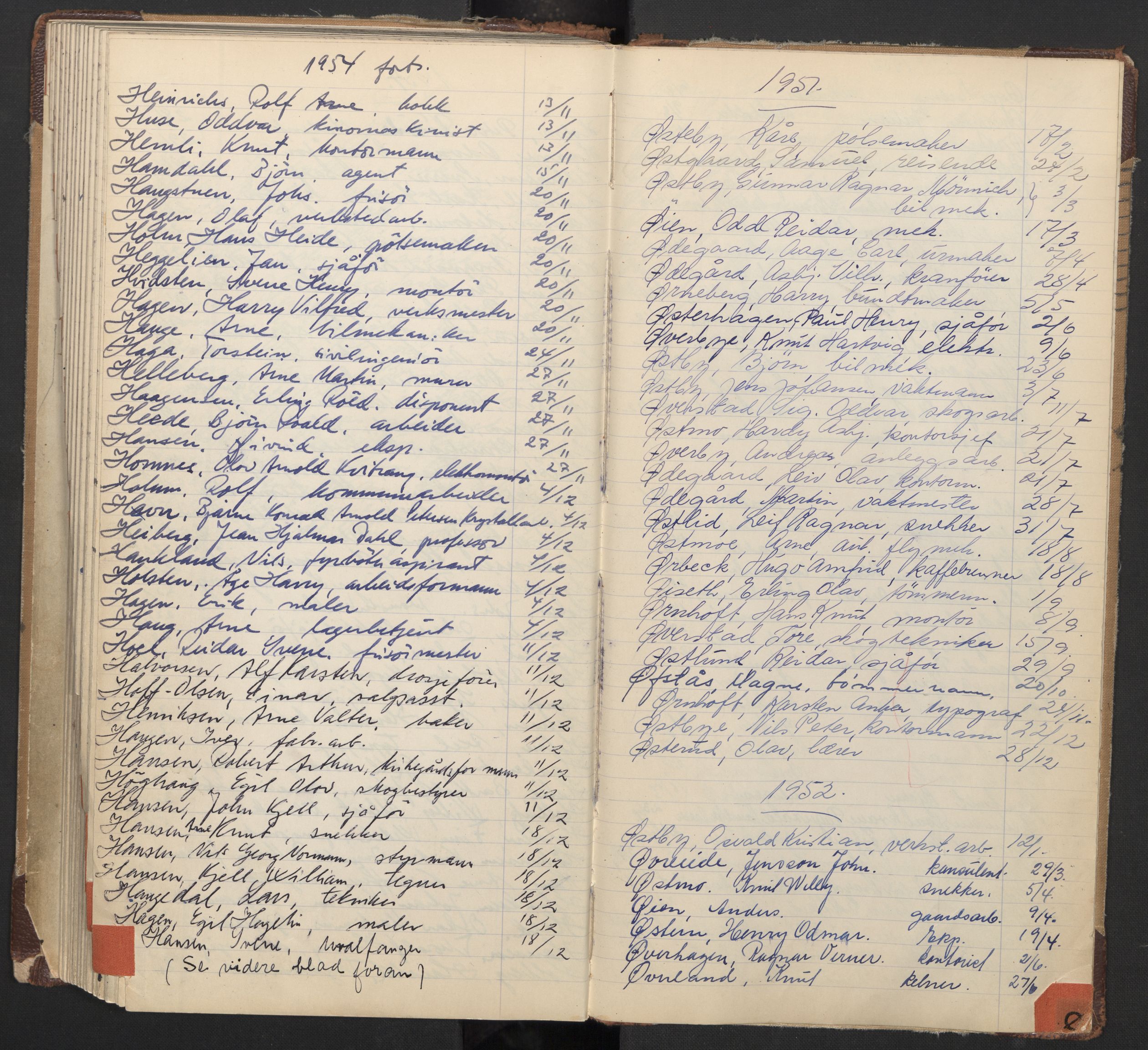 Oslo byfogd avd. I, AV/SAO-A-10220/L/La/L0008: Vigselsregister, 1951-1954, s. 148
