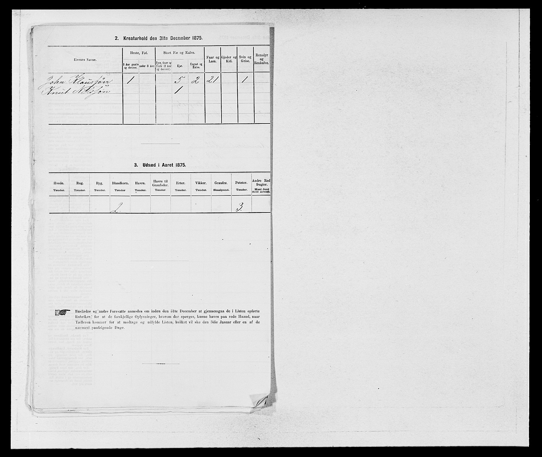 SAB, Folketelling 1875 for 1235P Voss prestegjeld, 1875, s. 1703