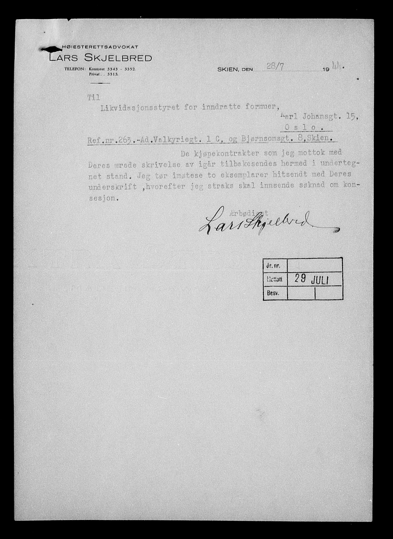 Justisdepartementet, Tilbakeføringskontoret for inndratte formuer, AV/RA-S-1564/H/Hc/Hcd/L0990: --, 1945-1947, s. 100