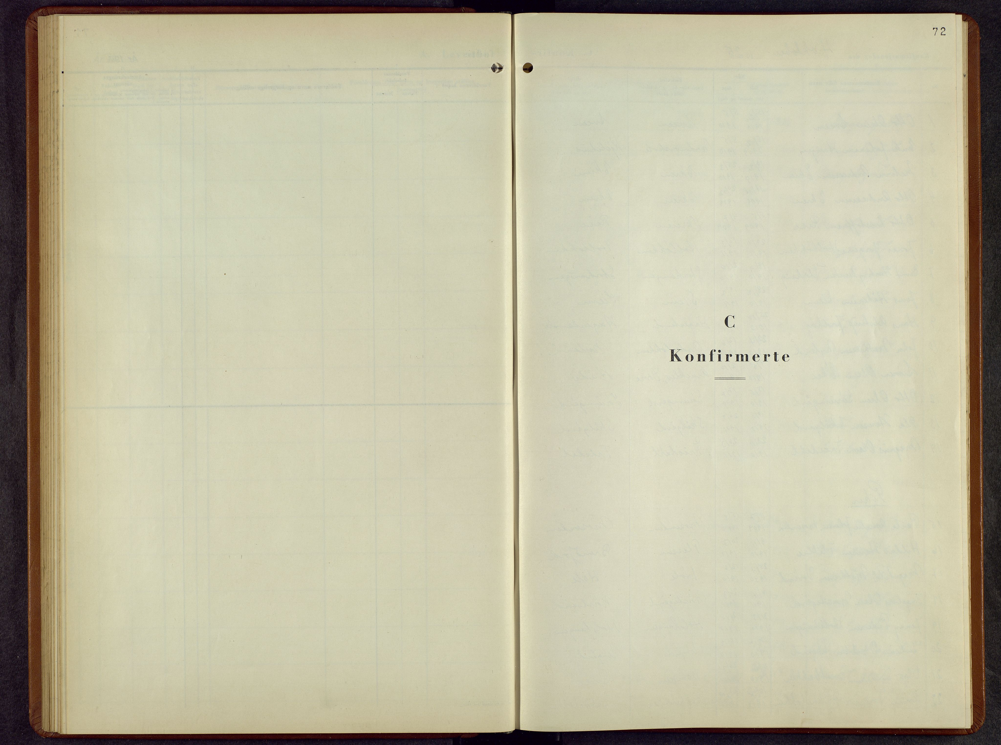 Lesja prestekontor, AV/SAH-PREST-068/H/Ha/Hab/L0010: Klokkerbok nr. 10, 1925-1960, s. 72