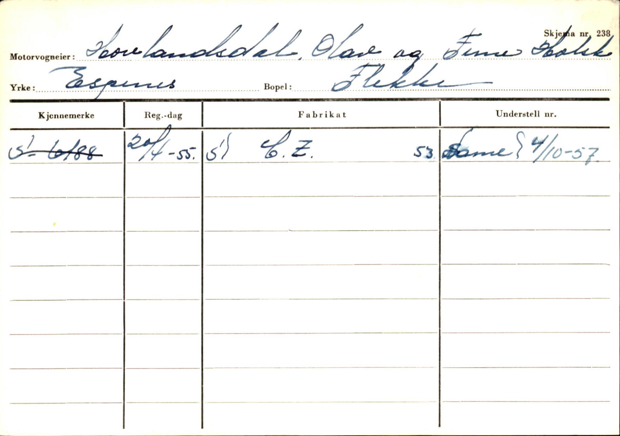 Statens vegvesen, Sogn og Fjordane vegkontor, SAB/A-5301/4/F/L0125: Eigarregister Sogndal V-Å. Aurland A-Å. Fjaler A-N, 1945-1975, s. 2137