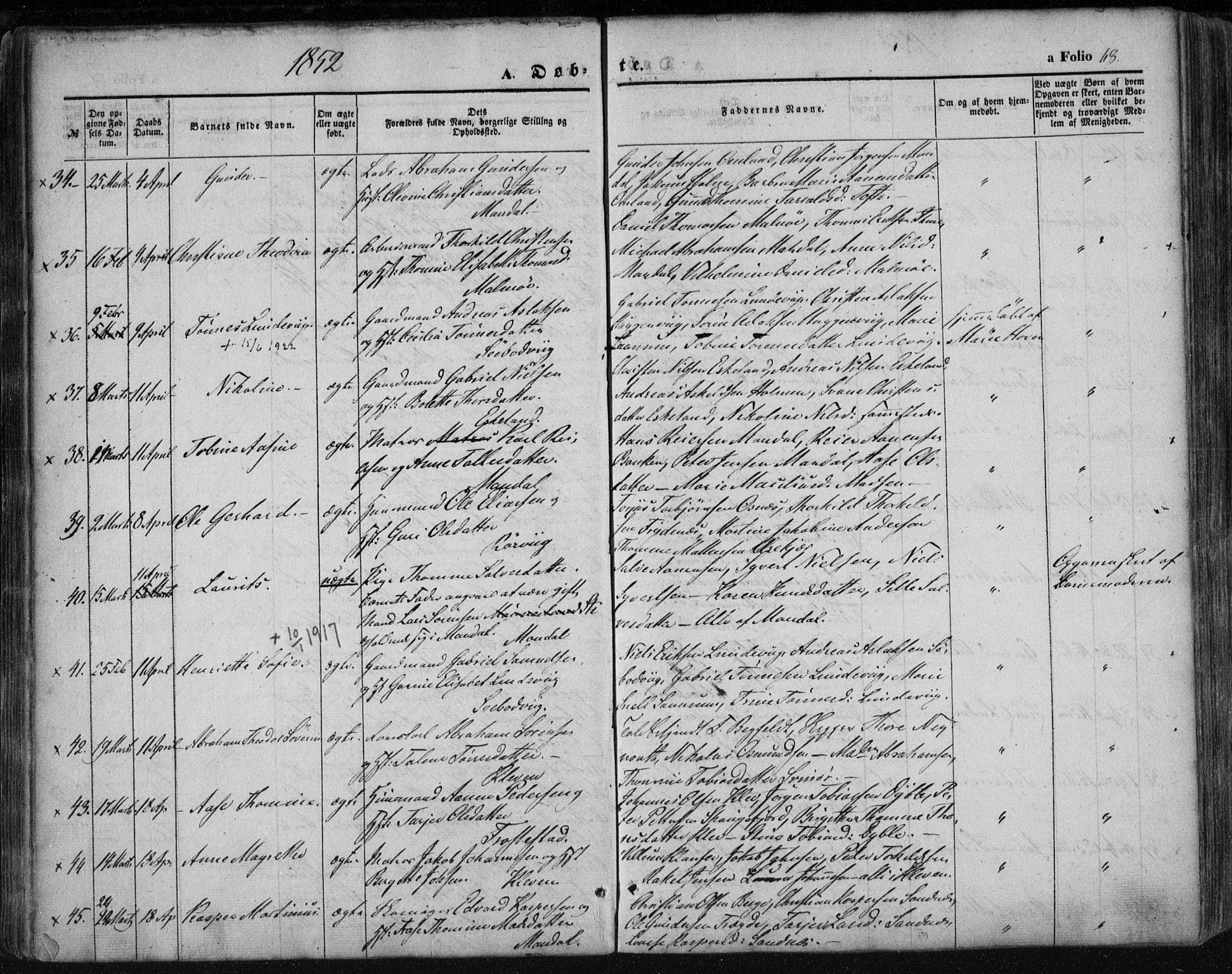 Mandal sokneprestkontor, AV/SAK-1111-0030/F/Fa/Faa/L0013: Ministerialbok nr. A 13, 1847-1859, s. 68