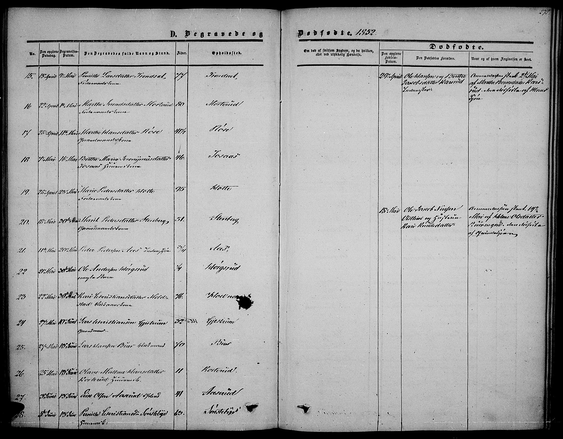 Vestre Toten prestekontor, SAH/PREST-108/H/Ha/Haa/L0005: Ministerialbok nr. 5, 1850-1855, s. 275