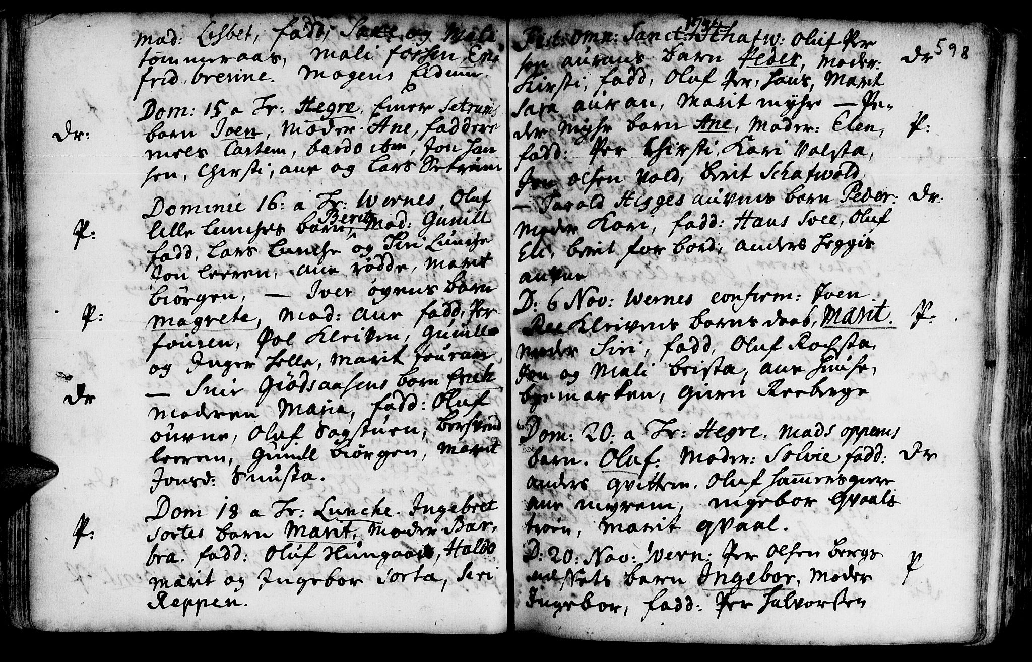 Ministerialprotokoller, klokkerbøker og fødselsregistre - Nord-Trøndelag, SAT/A-1458/709/L0055: Ministerialbok nr. 709A03, 1730-1739, s. 597-598