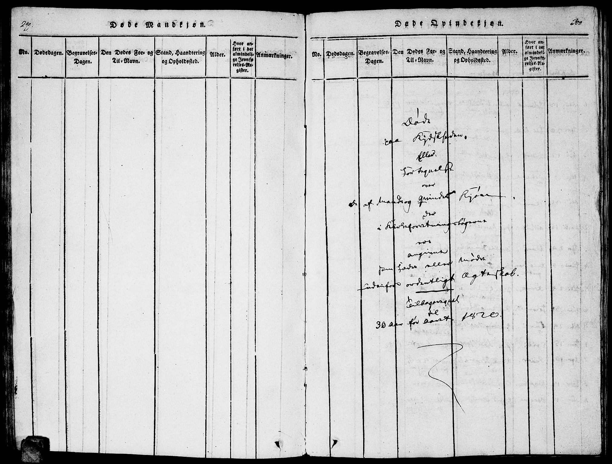 Enebakk prestekontor Kirkebøker, SAO/A-10171c/F/Fa/L0005: Ministerialbok nr. I 5, 1790-1825, s. 299-300