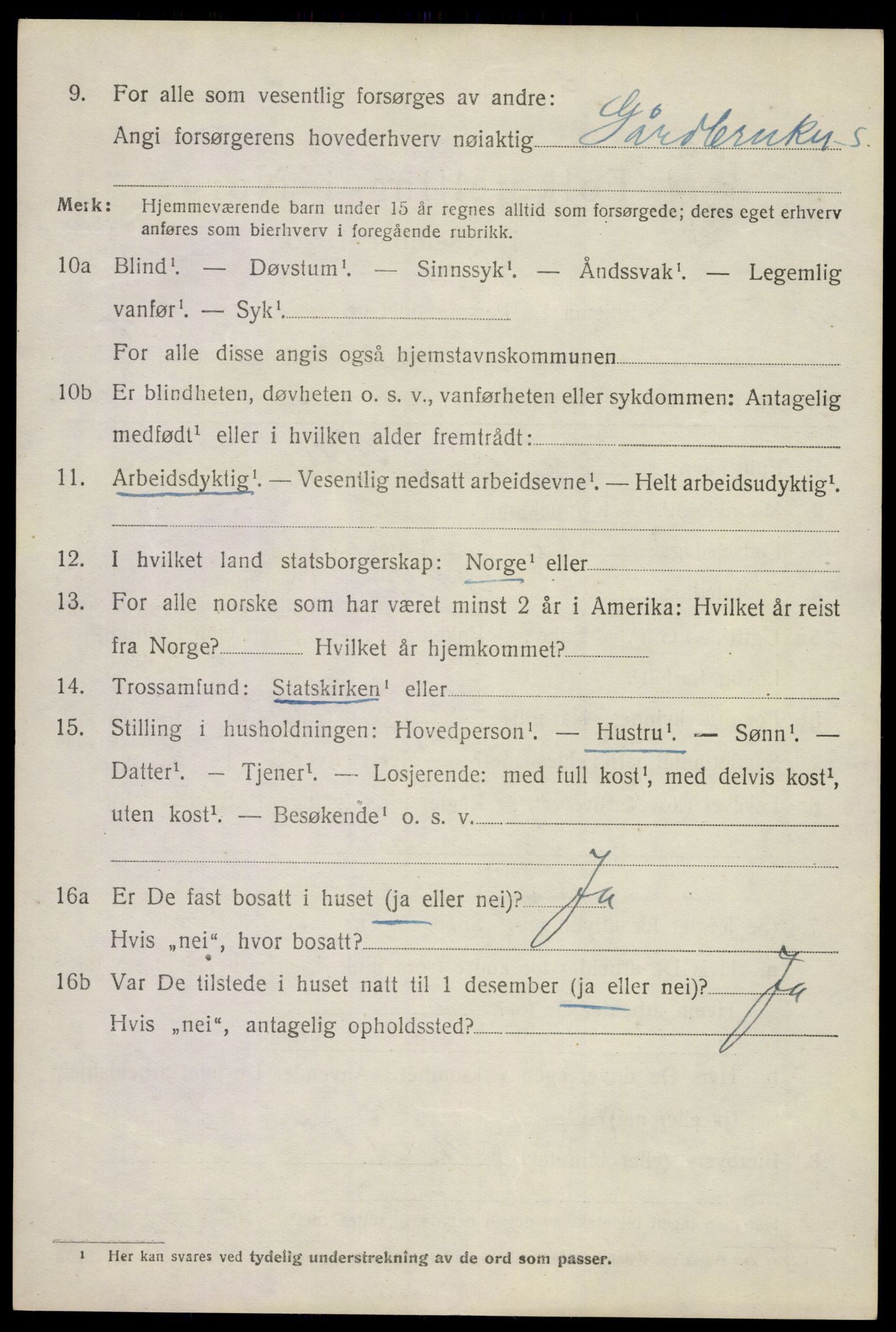 SAKO, Folketelling 1920 for 0719 Andebu herred, 1920, s. 2607