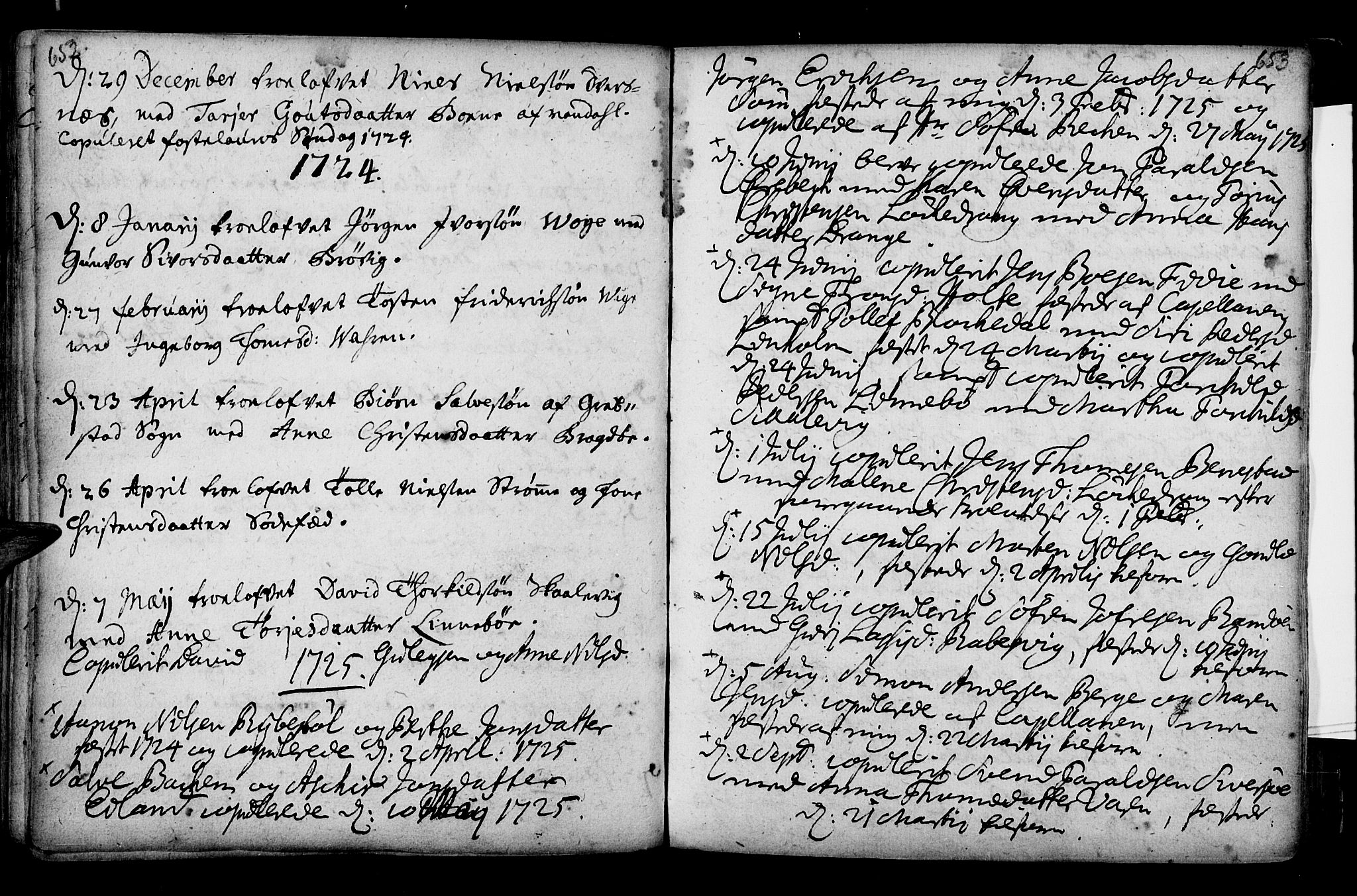 Oddernes sokneprestkontor, AV/SAK-1111-0033/F/Fa/Faa/L0002: Ministerialbok nr. A 2, 1719-1764, s. 652-653