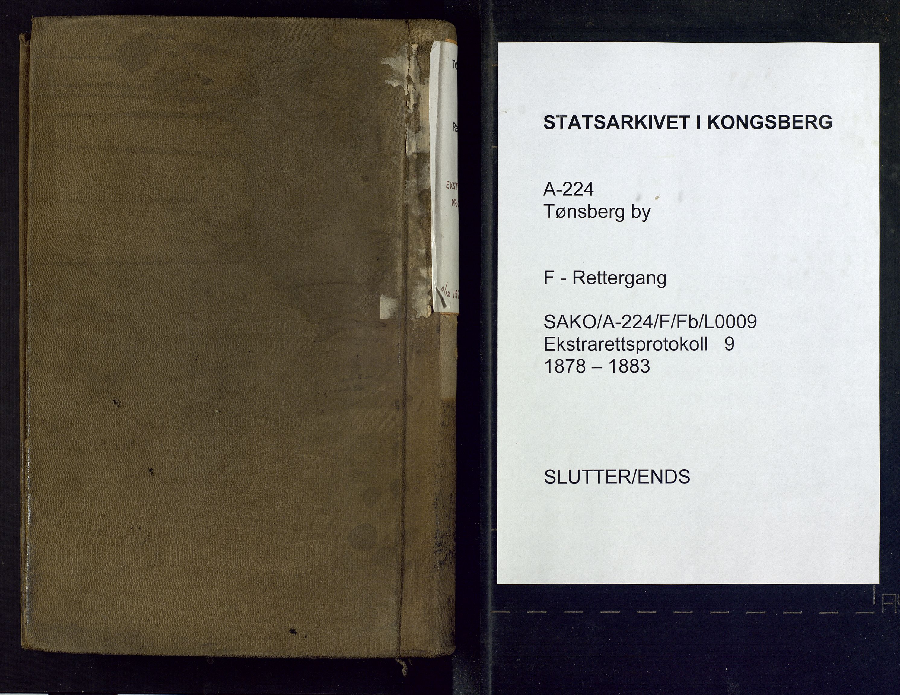 Tønsberg byfogd, AV/SAKO-A-224/F/Fb/L0009: Ekstrarettsprotokoll, 1878-1883