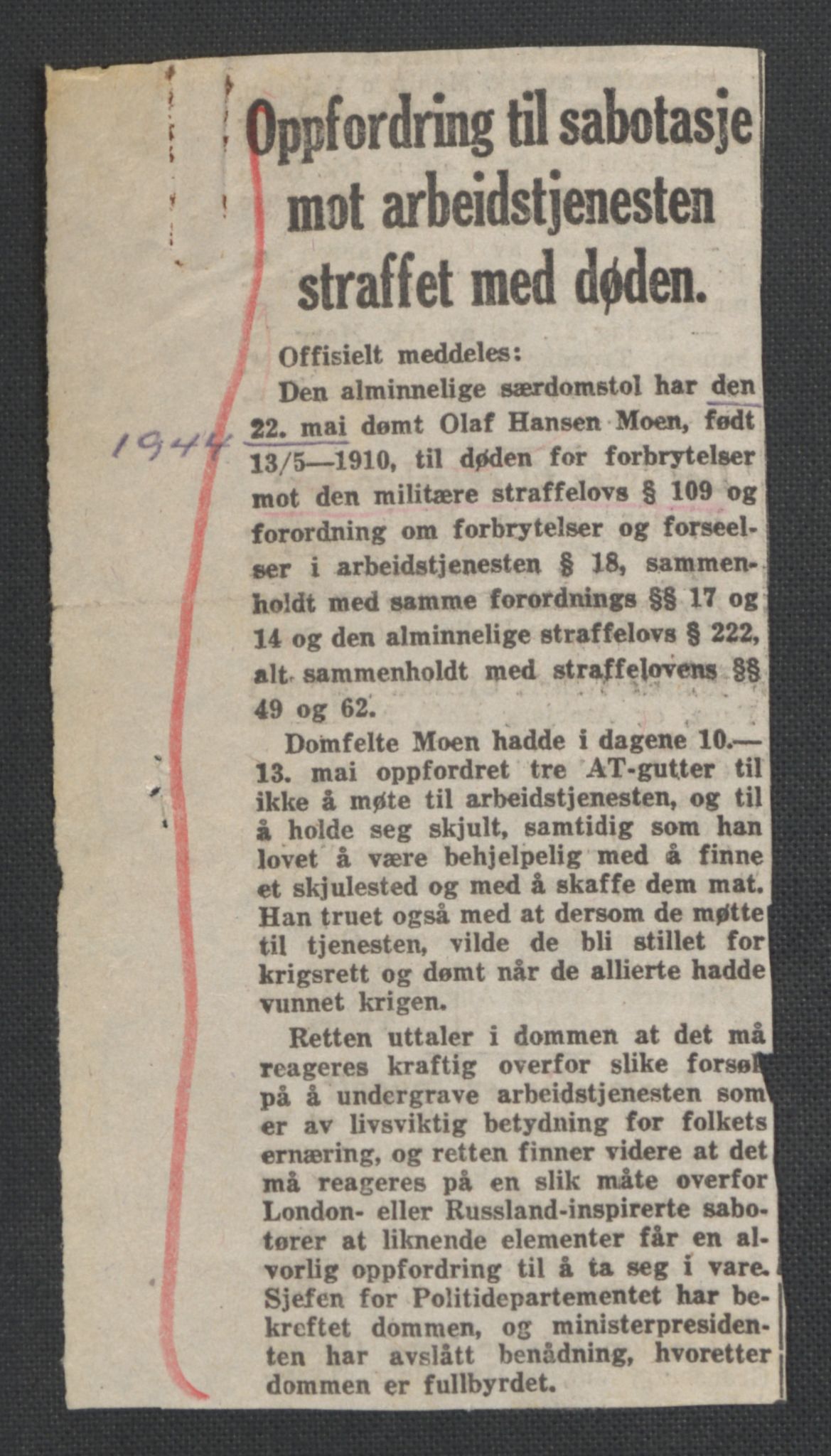 Landssvikarkivet, Oslo politikammer, AV/RA-S-3138-01/D/Da/L0003: Dnr. 29, 1945, s. 710