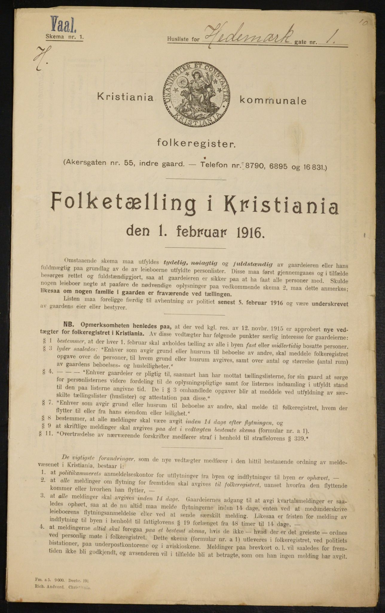 OBA, Kommunal folketelling 1.2.1916 for Kristiania, 1916, s. 36266