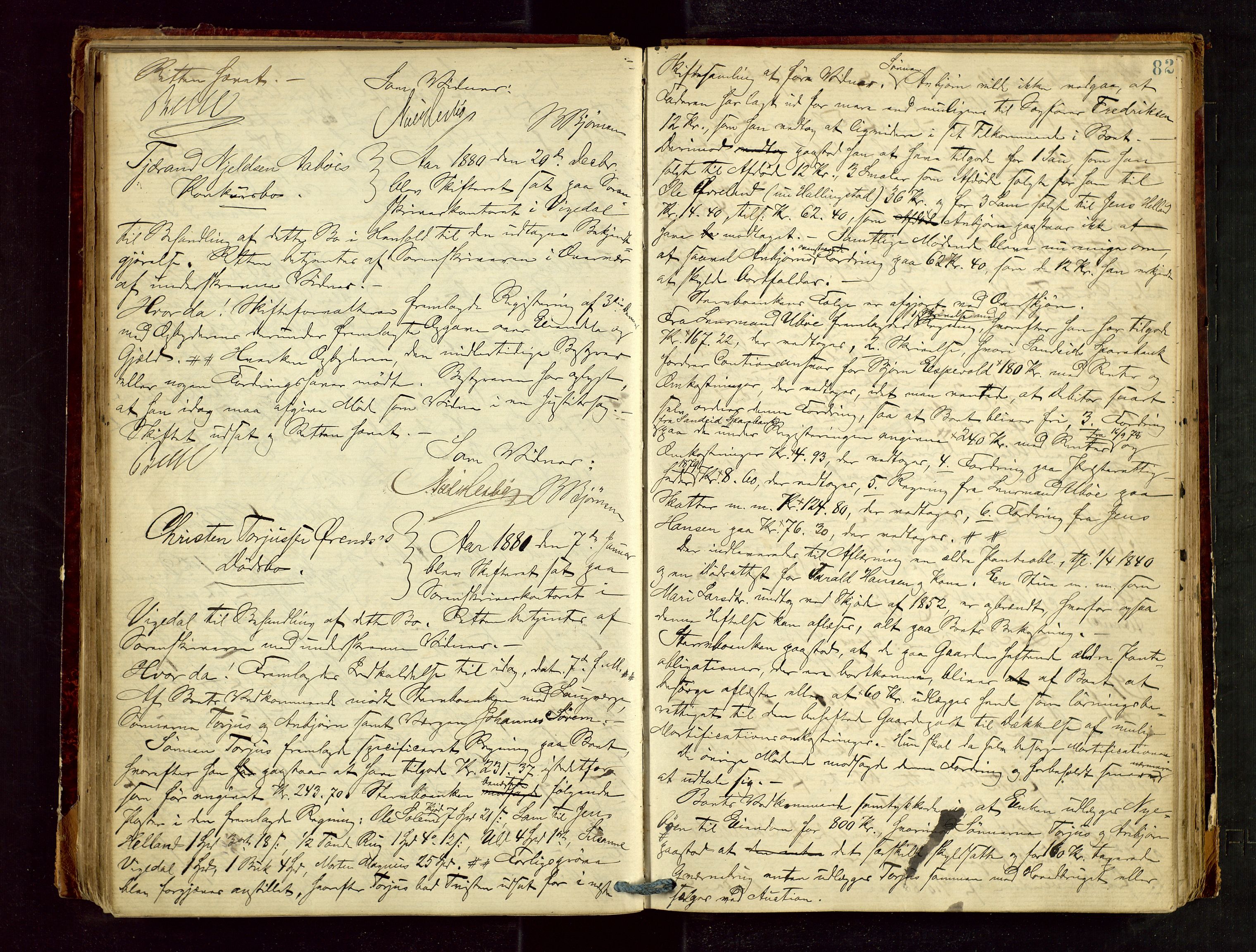 Ryfylke tingrett, AV/SAST-A-100055/001/IV/IVF/L0009: Skifteforhandlingsprotokoll B 3, 1879-1884, s. 82