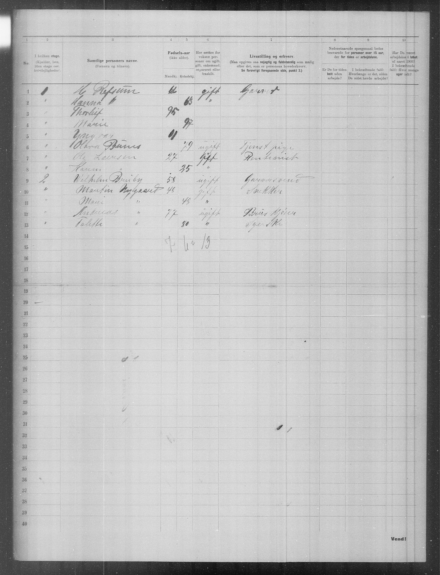 OBA, Kommunal folketelling 31.12.1903 for Kristiania kjøpstad, 1903, s. 10311