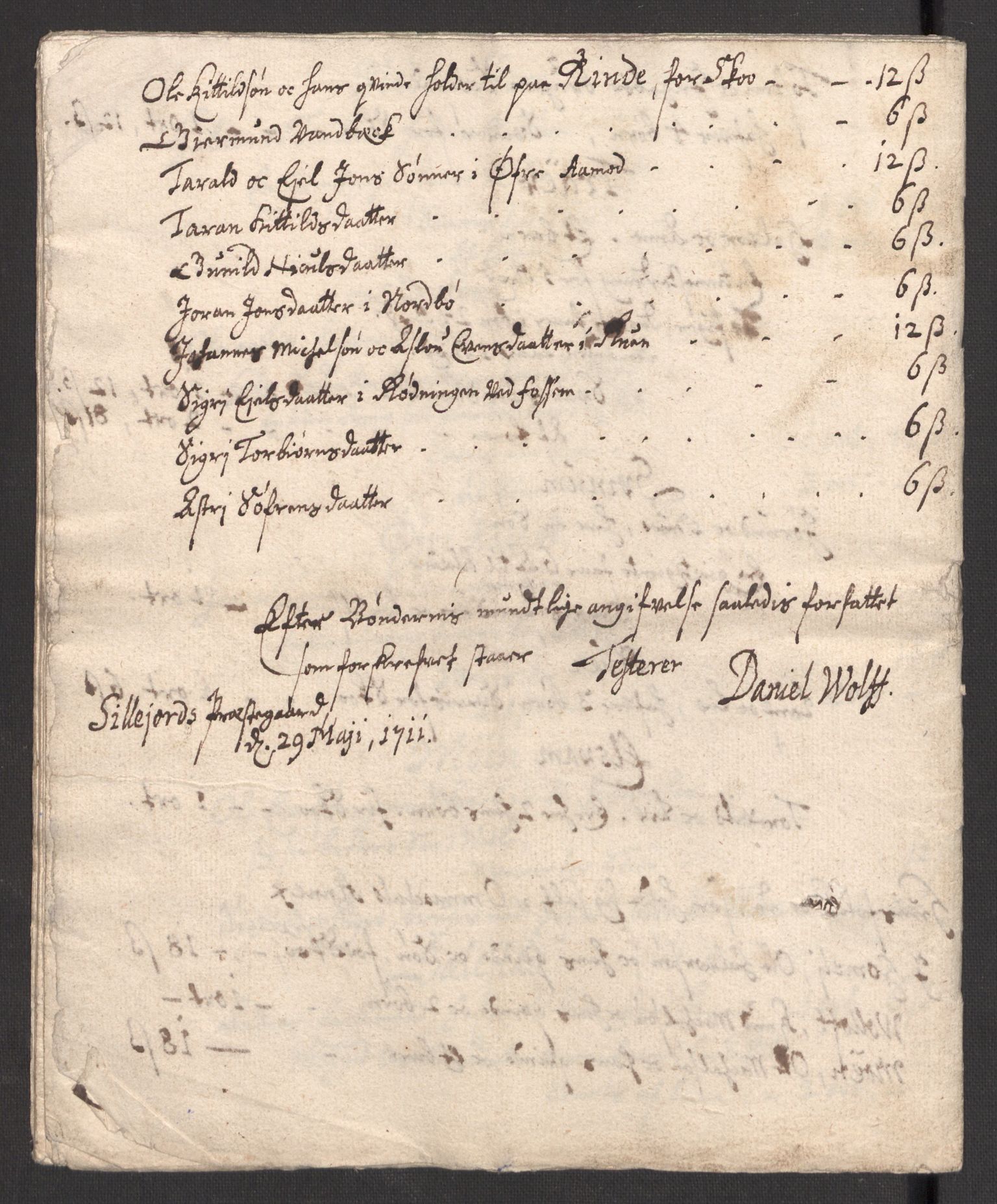 Rentekammeret inntil 1814, Reviderte regnskaper, Fogderegnskap, RA/EA-4092/R36/L2121: Fogderegnskap Øvre og Nedre Telemark og Bamble, 1711, s. 191