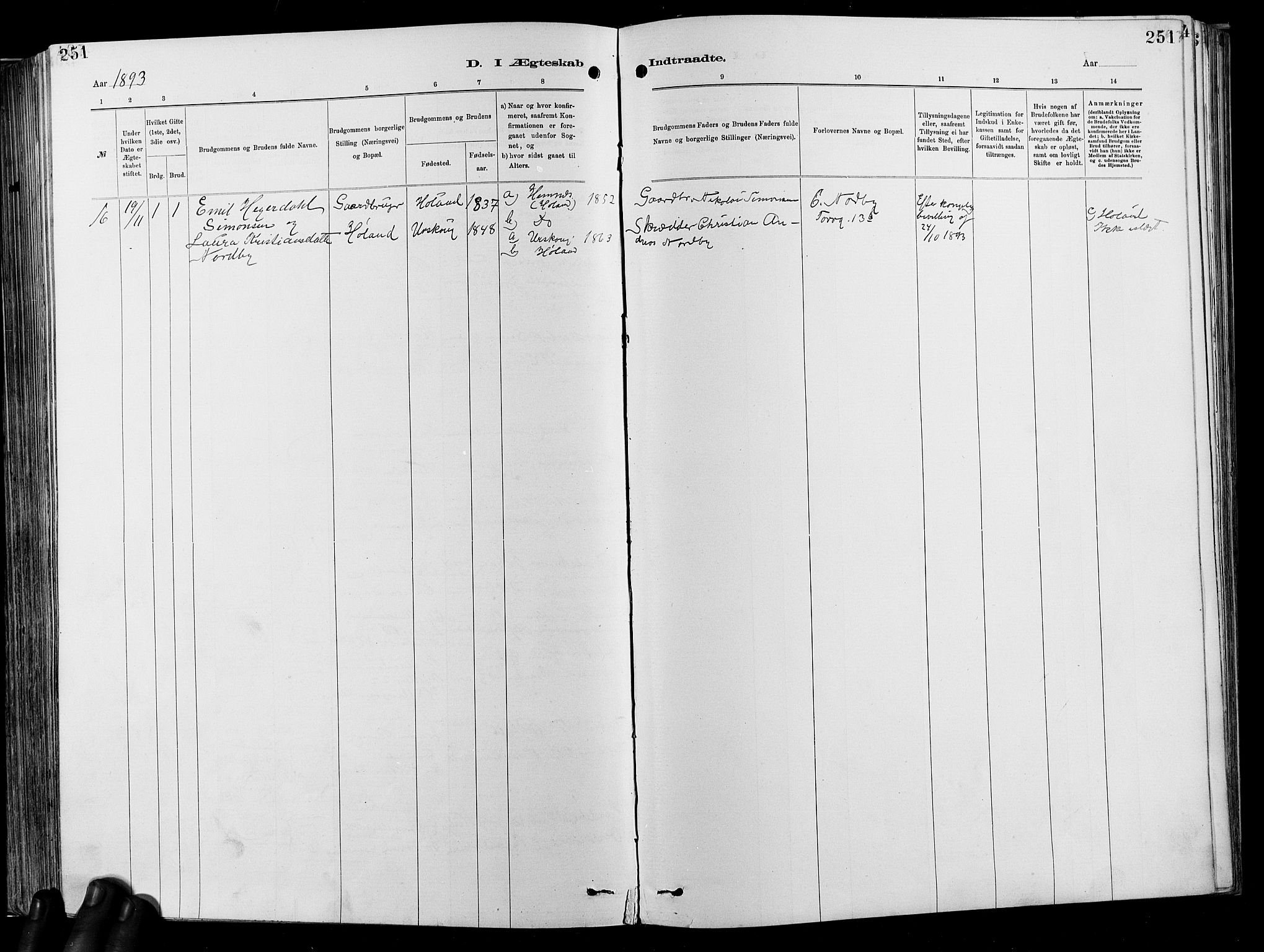 Garnisonsmenigheten Kirkebøker, SAO/A-10846/F/Fa/L0012: Ministerialbok nr. 12, 1880-1893, s. 251