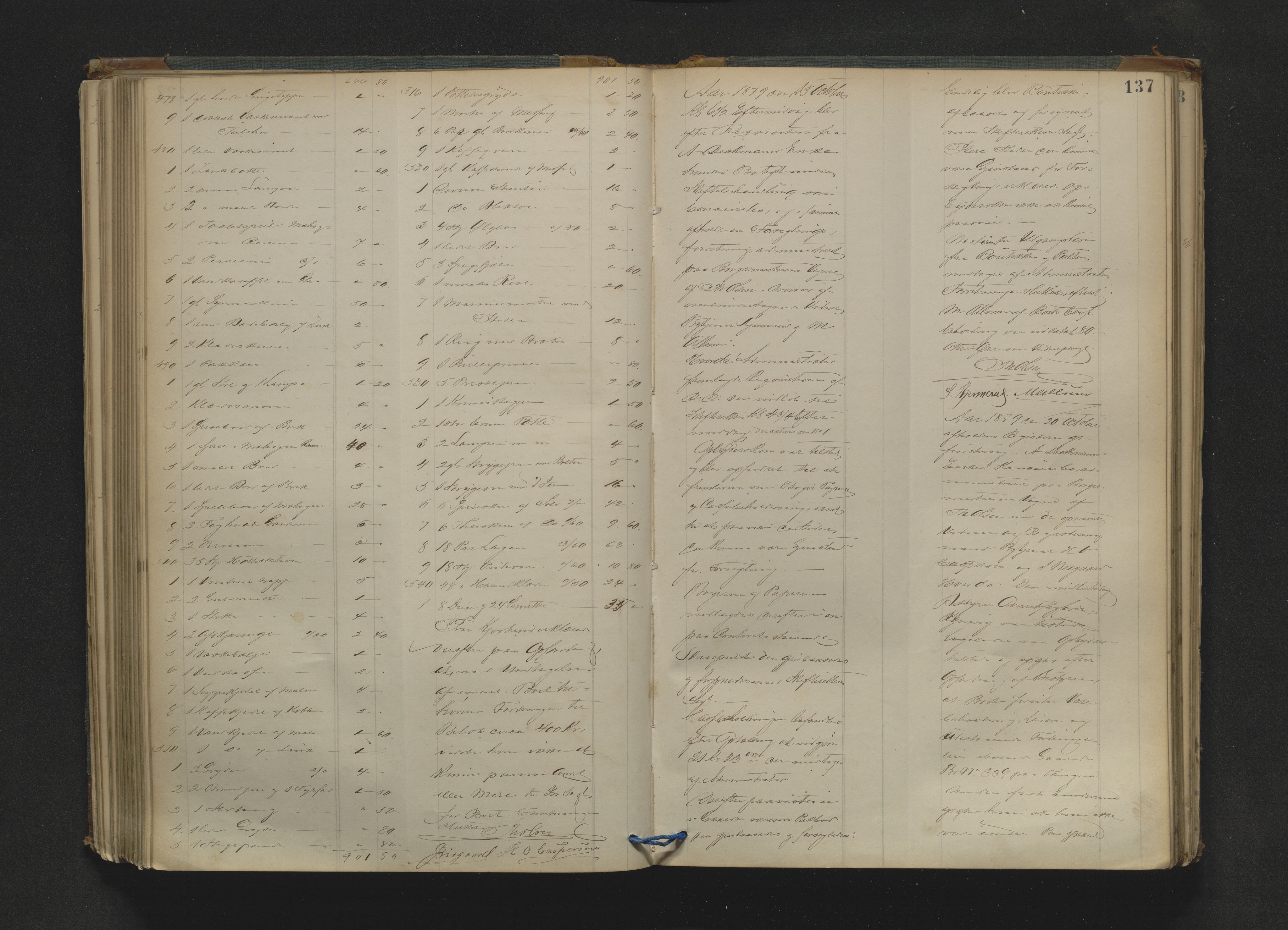 Drammen byfogd, AV/SAKO-A-222/H/Hb/Hbb/L0004: Registreringsprotokoll., 1878-1885, s. 137