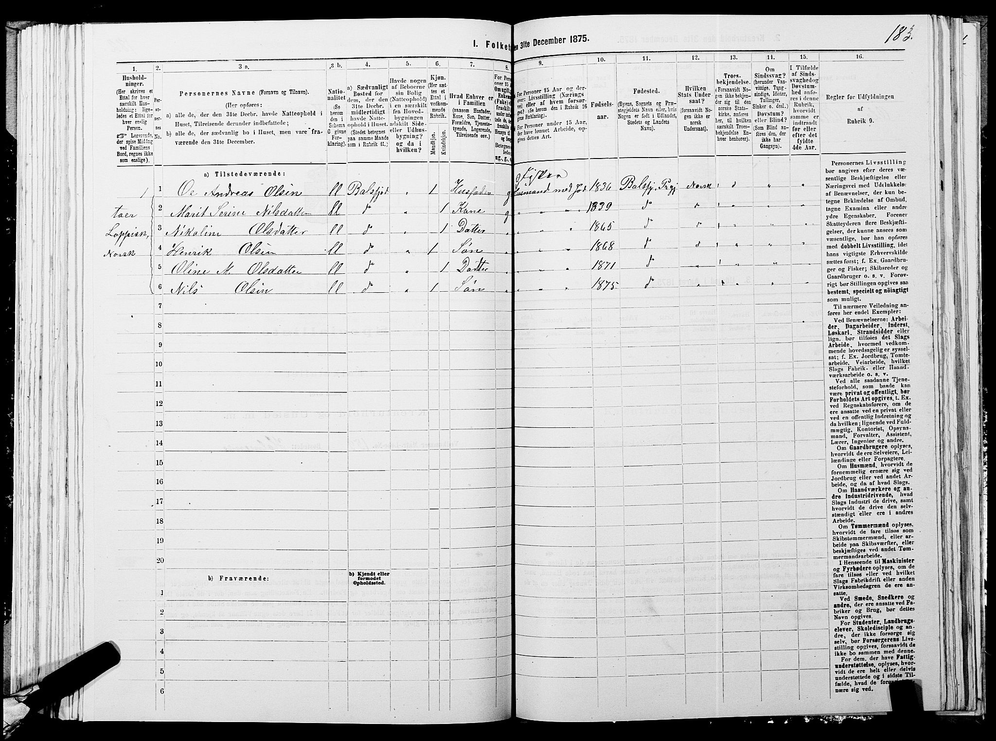 SATØ, Folketelling 1875 for 1933P Balsfjord prestegjeld, 1875, s. 1783