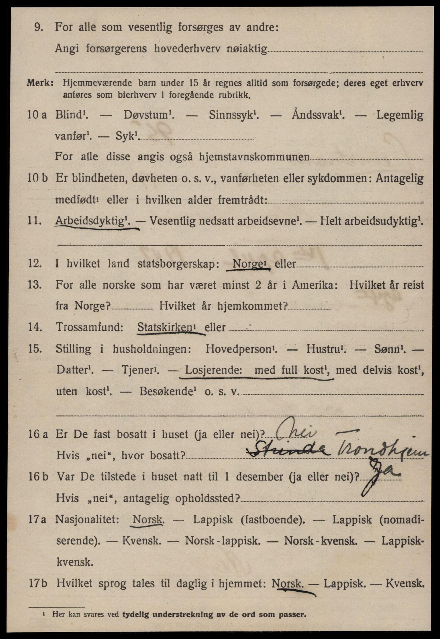 SAT, Folketelling 1920 for 1654 Leinstrand herred, 1920, s. 1556