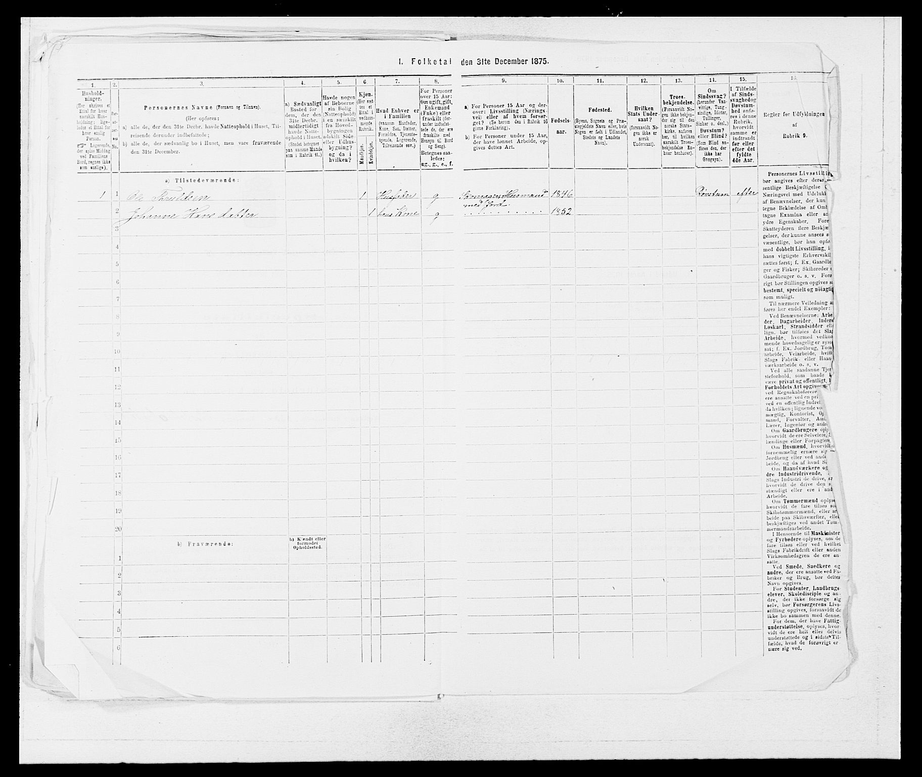 SAB, Folketelling 1875 for 1263P Lindås prestegjeld, 1875, s. 1599