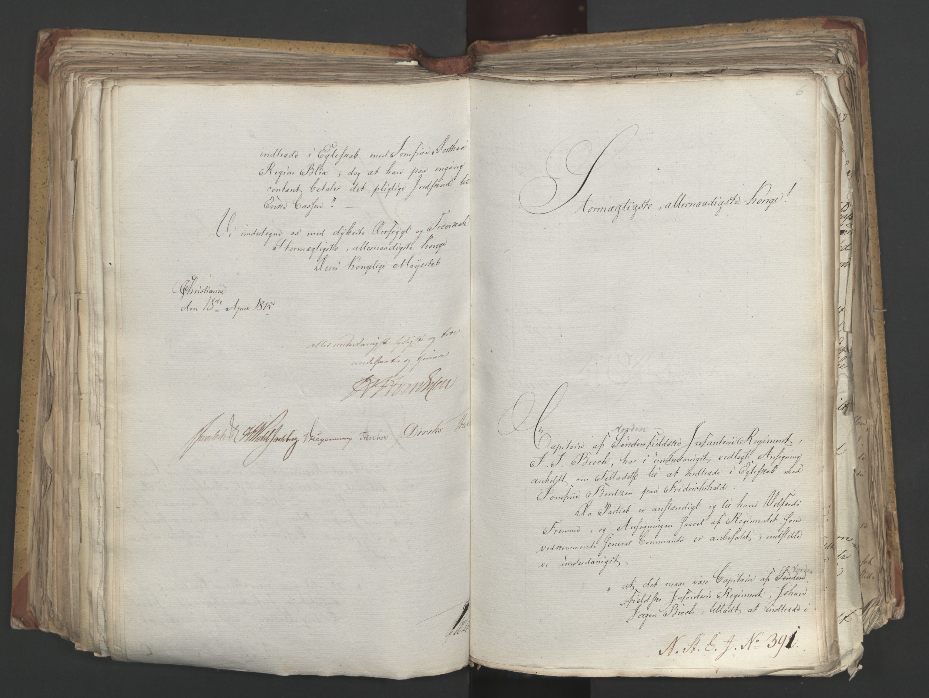 Statsrådsavdelingen i Stockholm, AV/RA-S-1003/D/Da/L0002: Regjeringsinnstillinger nr. 263-518, 1815, s. 279