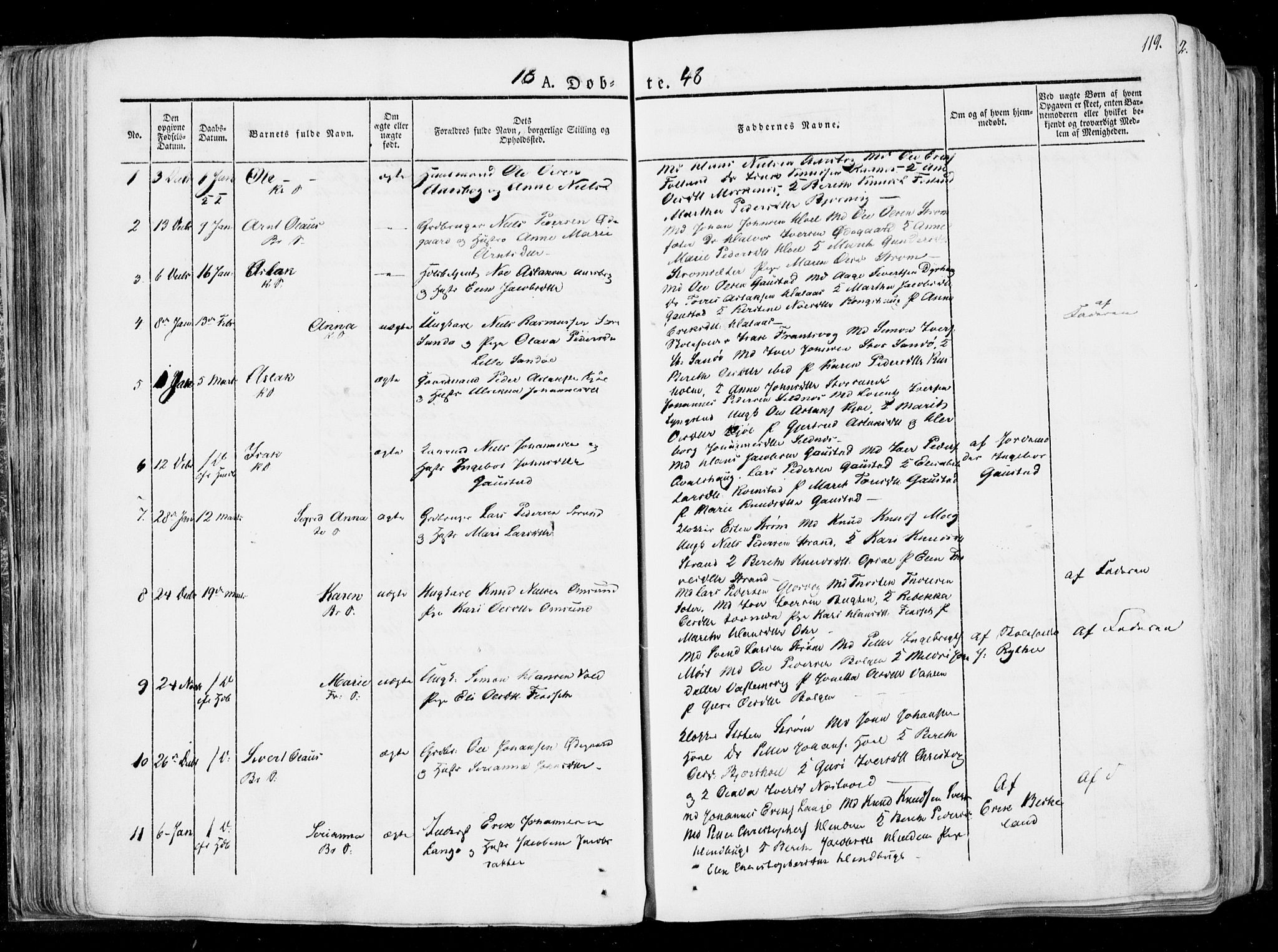 Ministerialprotokoller, klokkerbøker og fødselsregistre - Møre og Romsdal, SAT/A-1454/568/L0803: Ministerialbok nr. 568A10, 1830-1853, s. 119