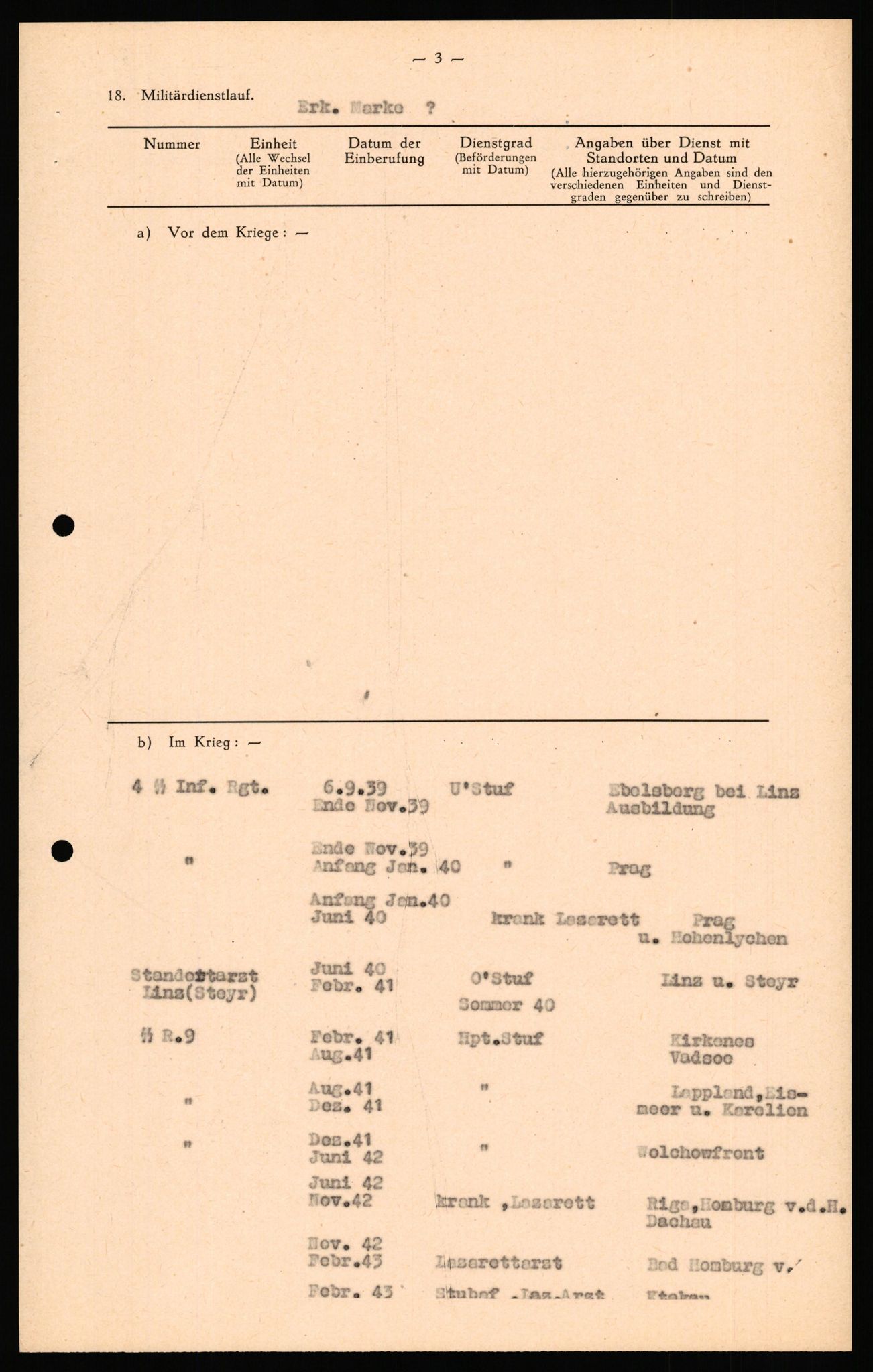 Forsvaret, Forsvarets overkommando II, AV/RA-RAFA-3915/D/Db/L0040: CI Questionaires. Tyske okkupasjonsstyrker i Norge. Østerrikere., 1945-1946, s. 203