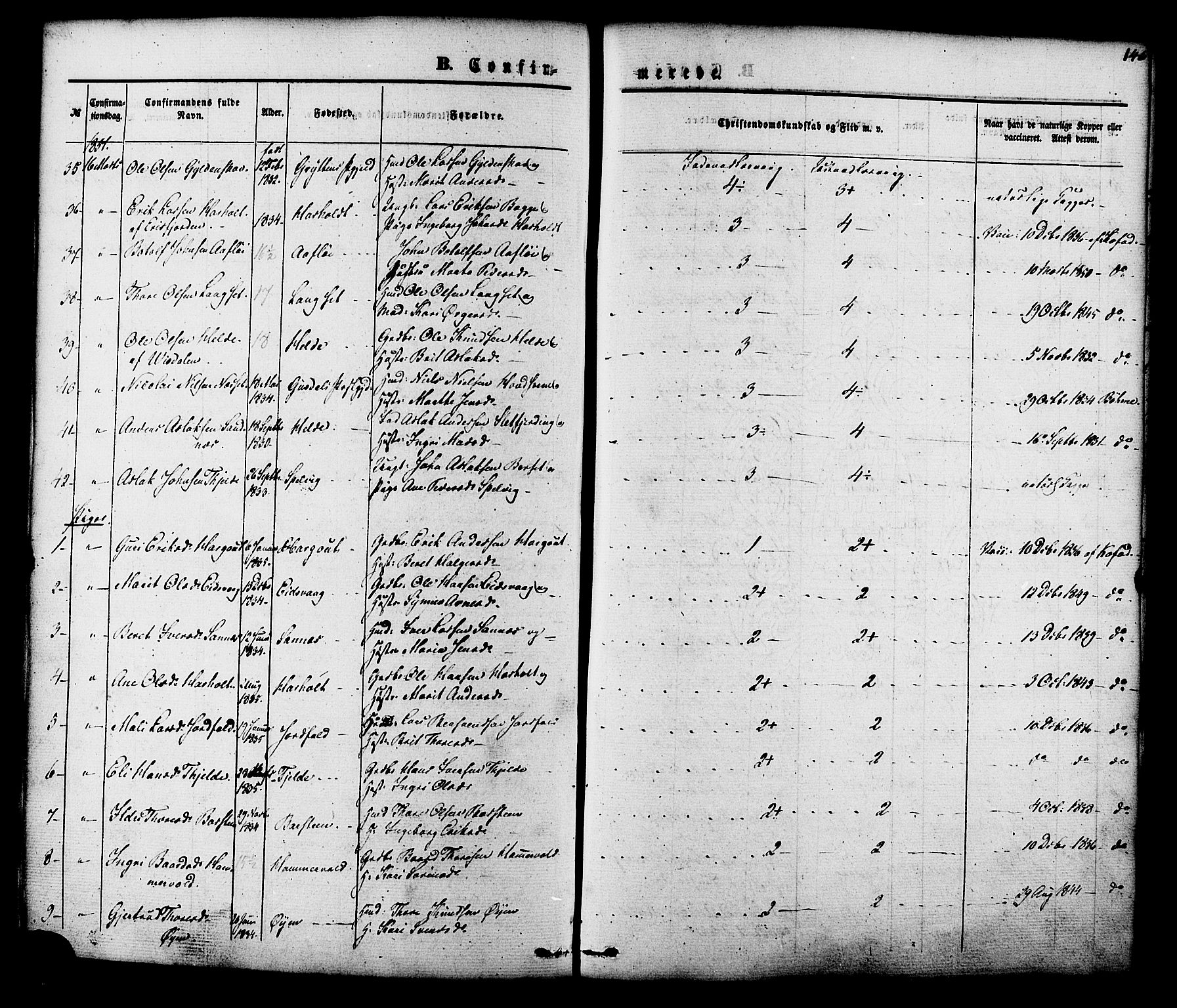 Ministerialprotokoller, klokkerbøker og fødselsregistre - Møre og Romsdal, AV/SAT-A-1454/551/L0625: Ministerialbok nr. 551A05, 1846-1879, s. 146