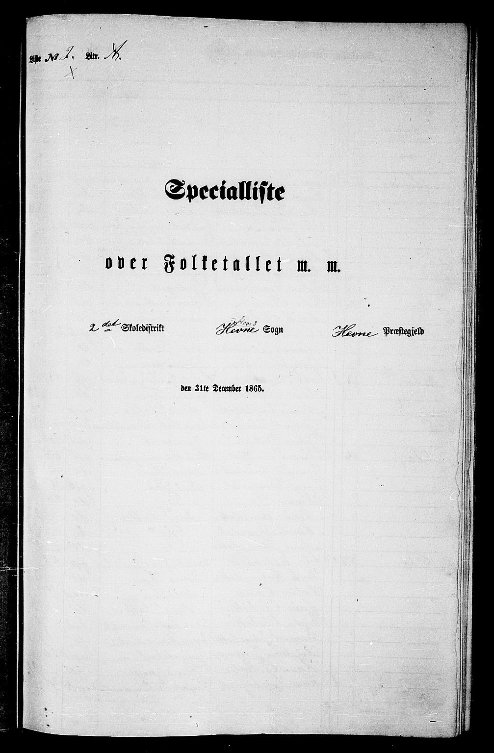 RA, Folketelling 1865 for 1612P Hemne prestegjeld, 1865, s. 34