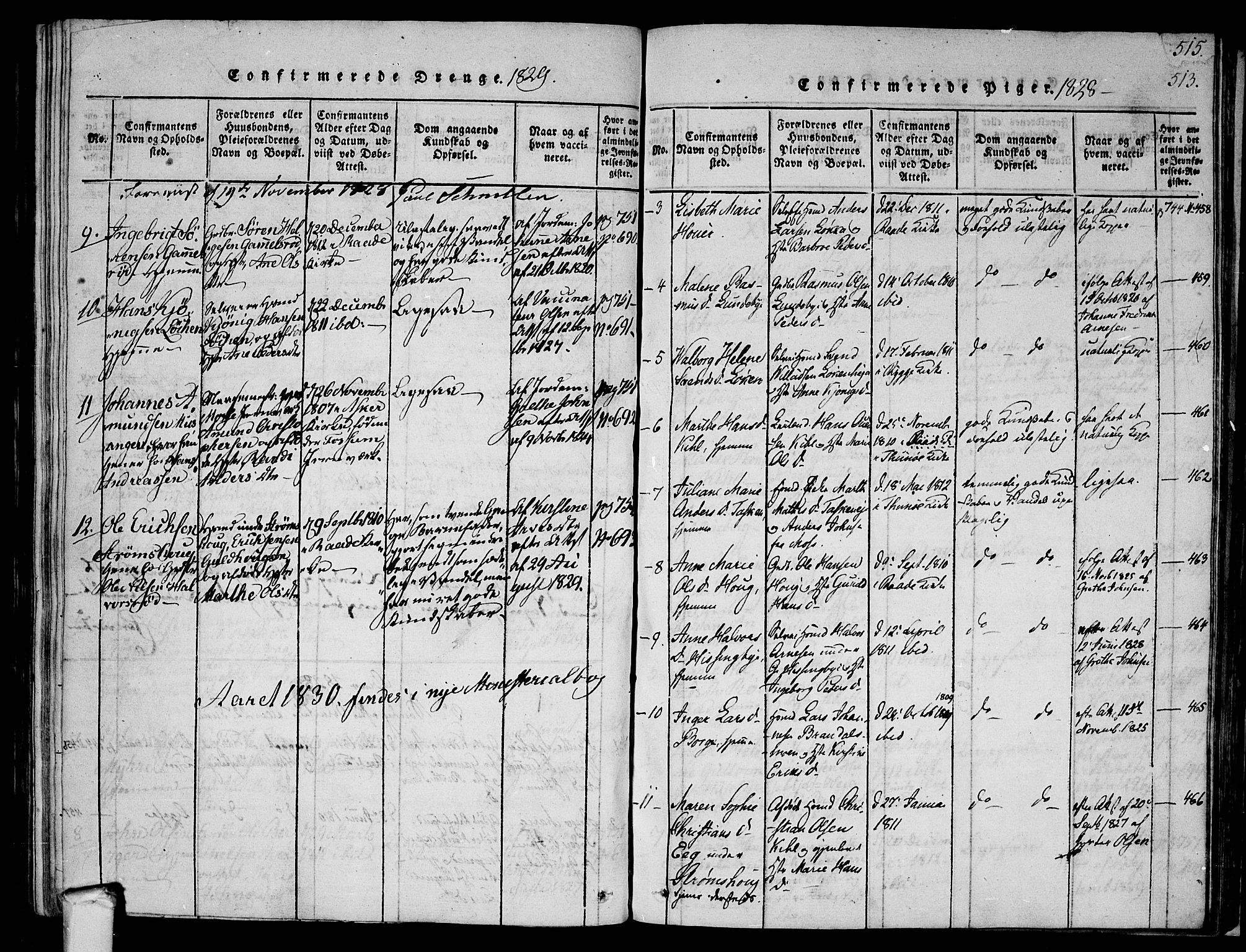 Råde prestekontor kirkebøker, AV/SAO-A-2009/F/Fa/L0004: Ministerialbok nr. 4, 1814-1830, s. 512-513