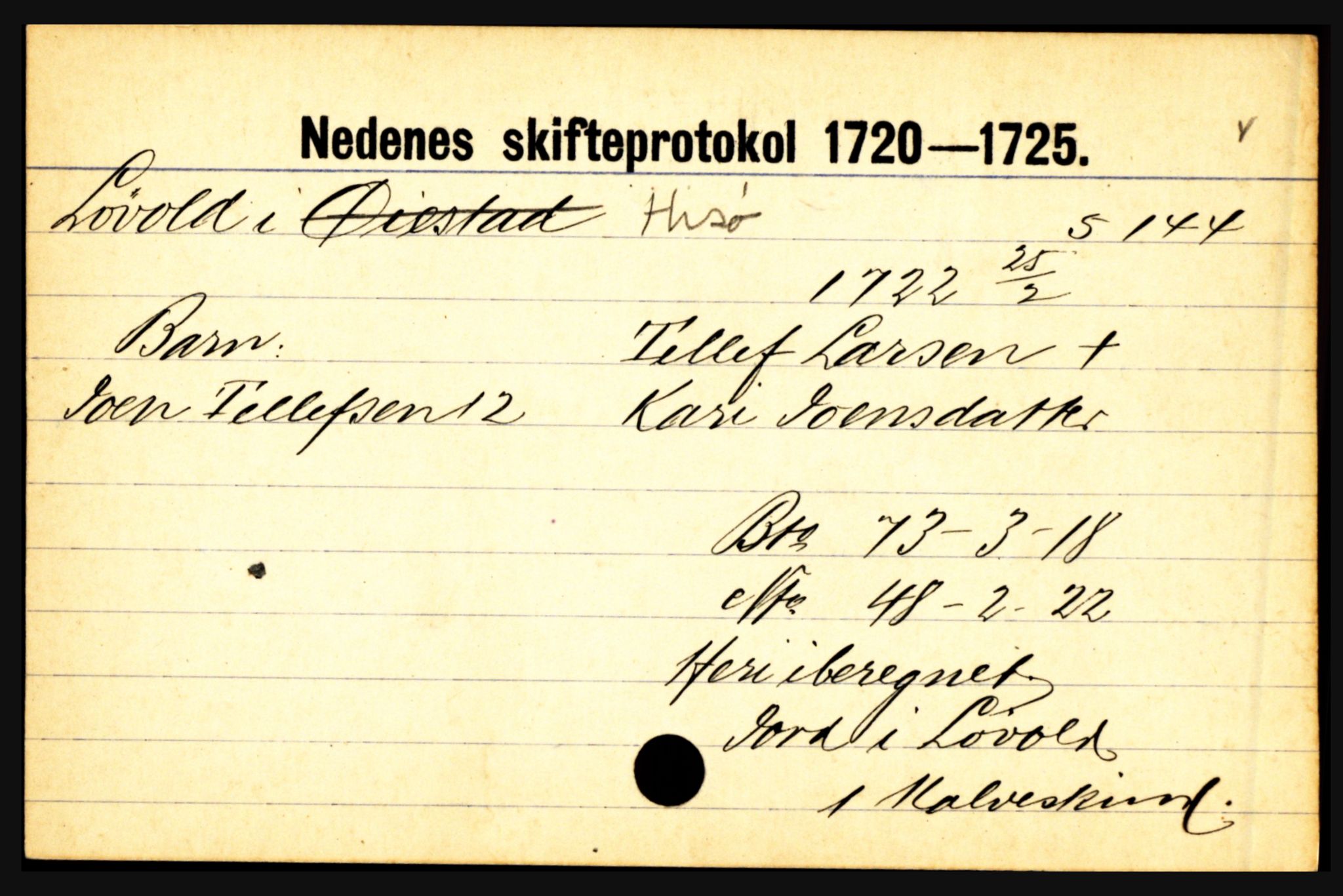 Nedenes sorenskriveri før 1824, AV/SAK-1221-0007/H, s. 19199