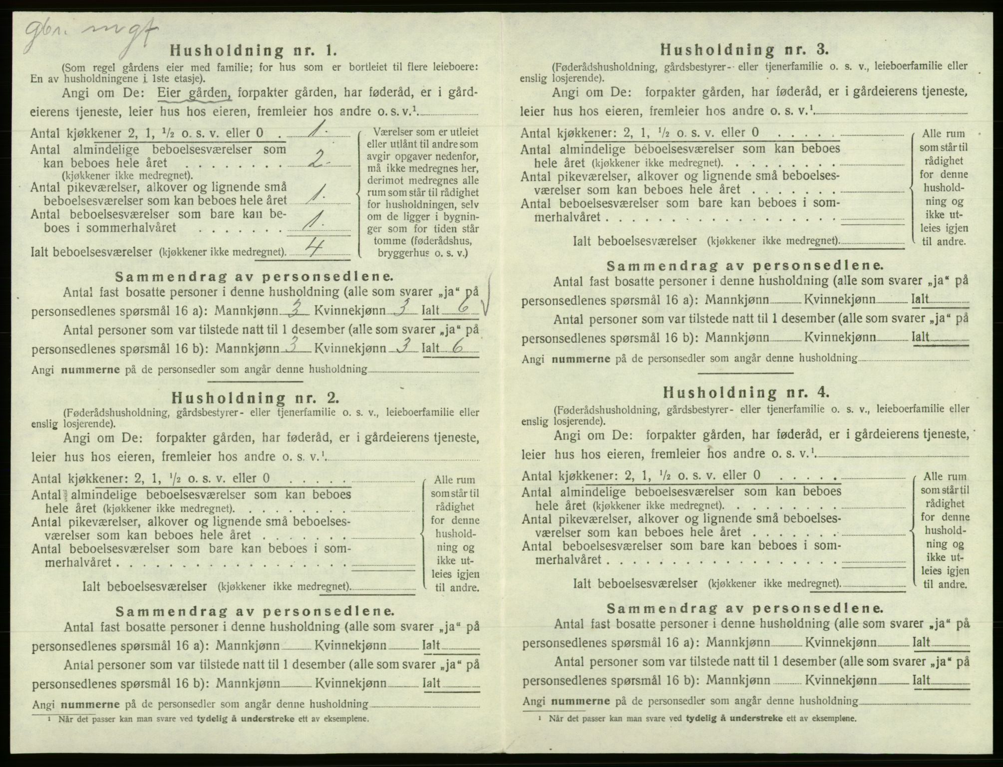 SAB, Folketelling 1920 for 1242 Samnanger herred, 1920, s. 100