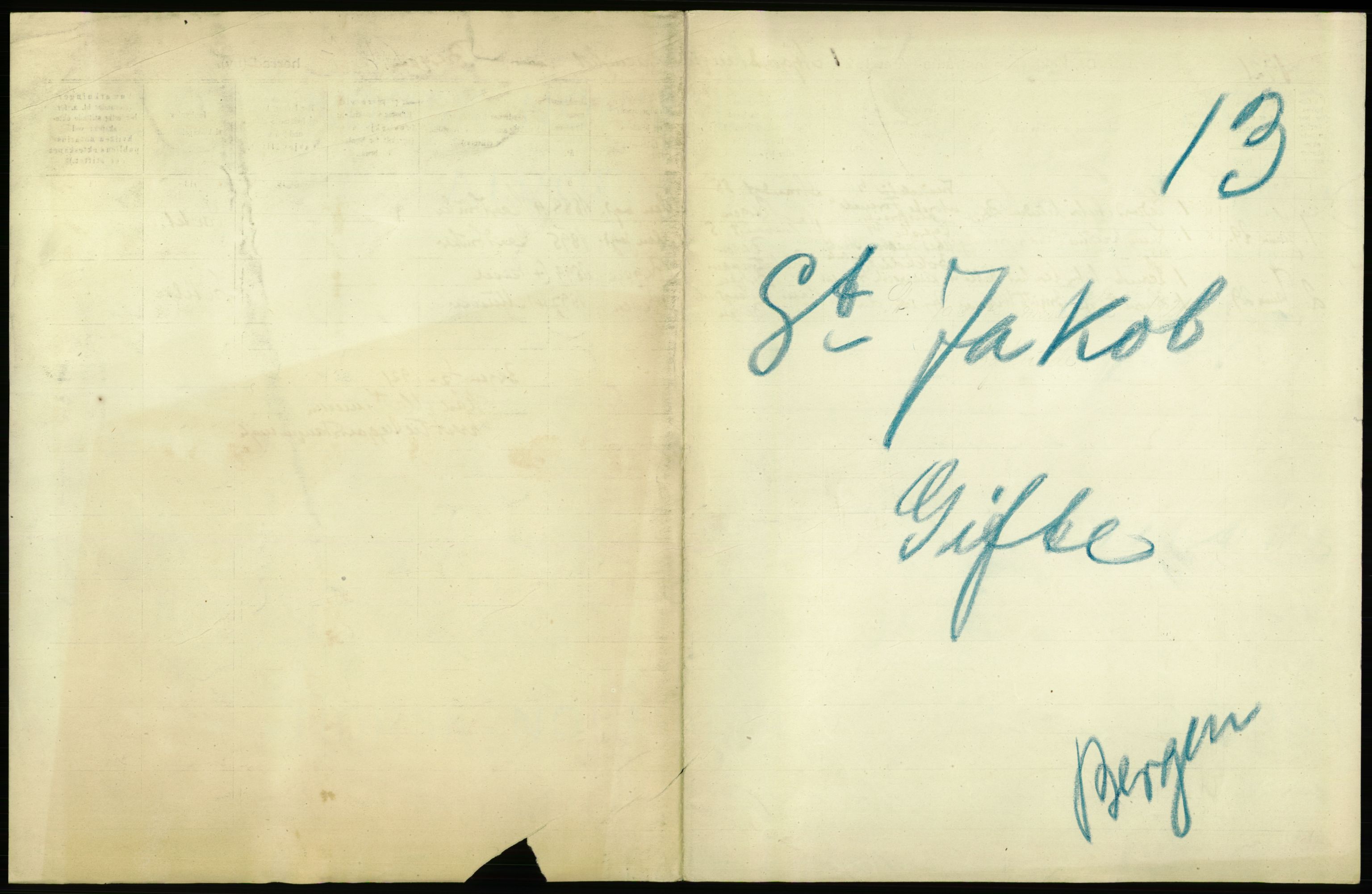 Statistisk sentralbyrå, Sosiodemografiske emner, Befolkning, AV/RA-S-2228/D/Df/Dfc/Dfca/L0035: Bergen: Gifte, dødfødte., 1921, s. 3