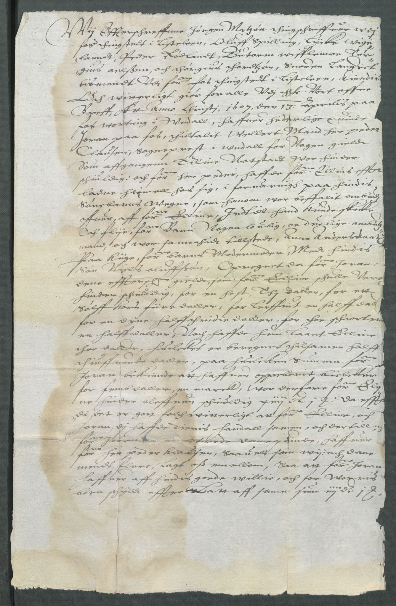 Riksarkivets diplomsamling, AV/RA-EA-5965/F02/L0116: Dokumenter, 1607, s. 18