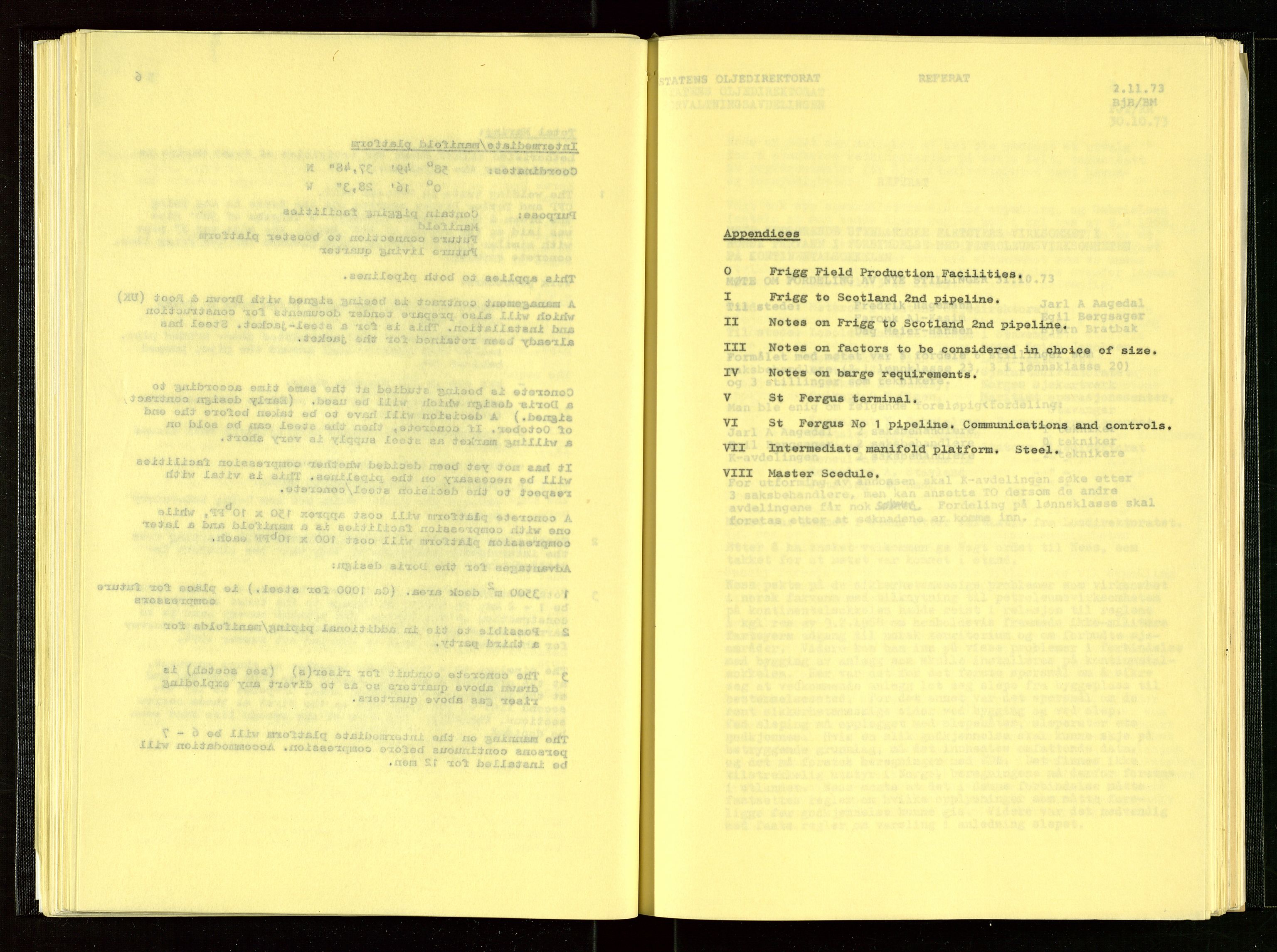 Oljedirektoratet, AV/SAST-A-101366/Aa/L0001: Referatprotokoller, 1973