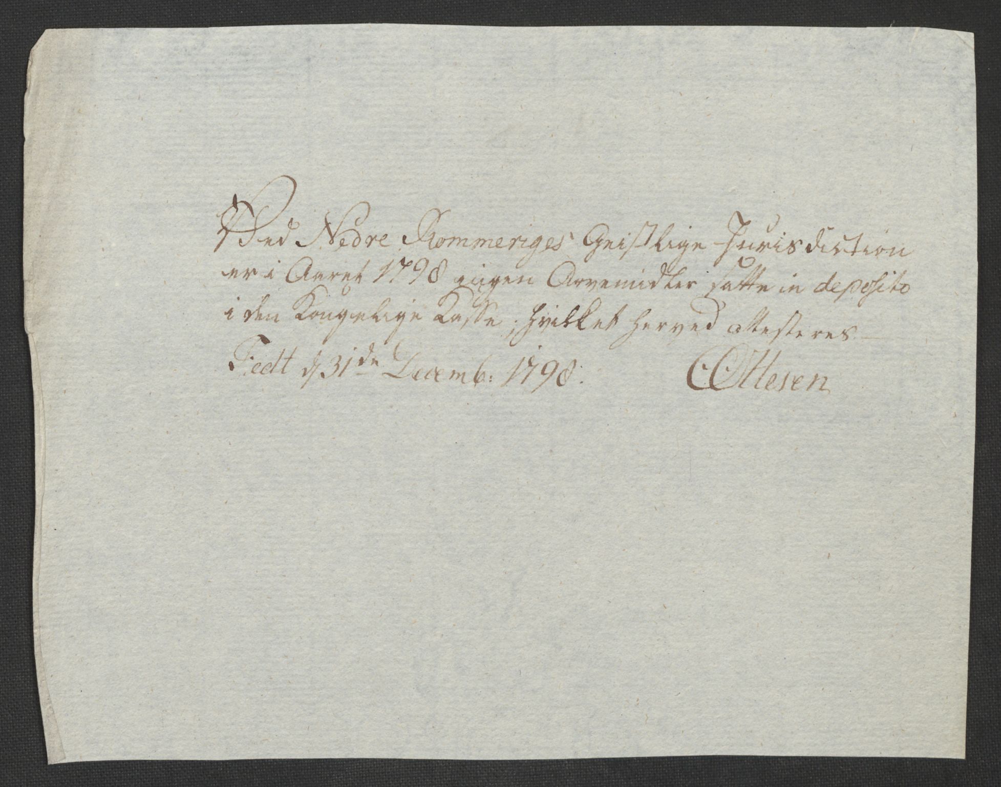 Rentekammeret inntil 1814, Reviderte regnskaper, Fogderegnskap, AV/RA-EA-4092/R11/L0674: Fogderegnskap Nedre Romerike, 1798, s. 205