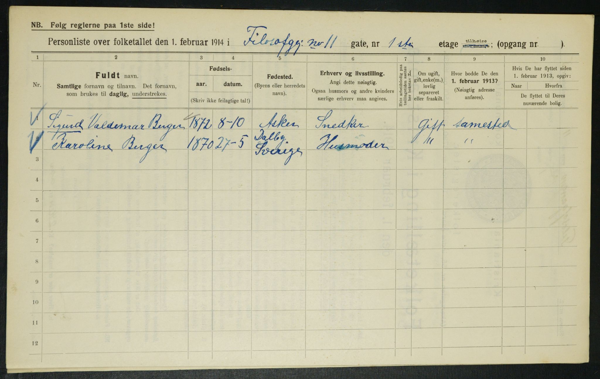 OBA, Kommunal folketelling 1.2.1914 for Kristiania, 1914, s. 24430