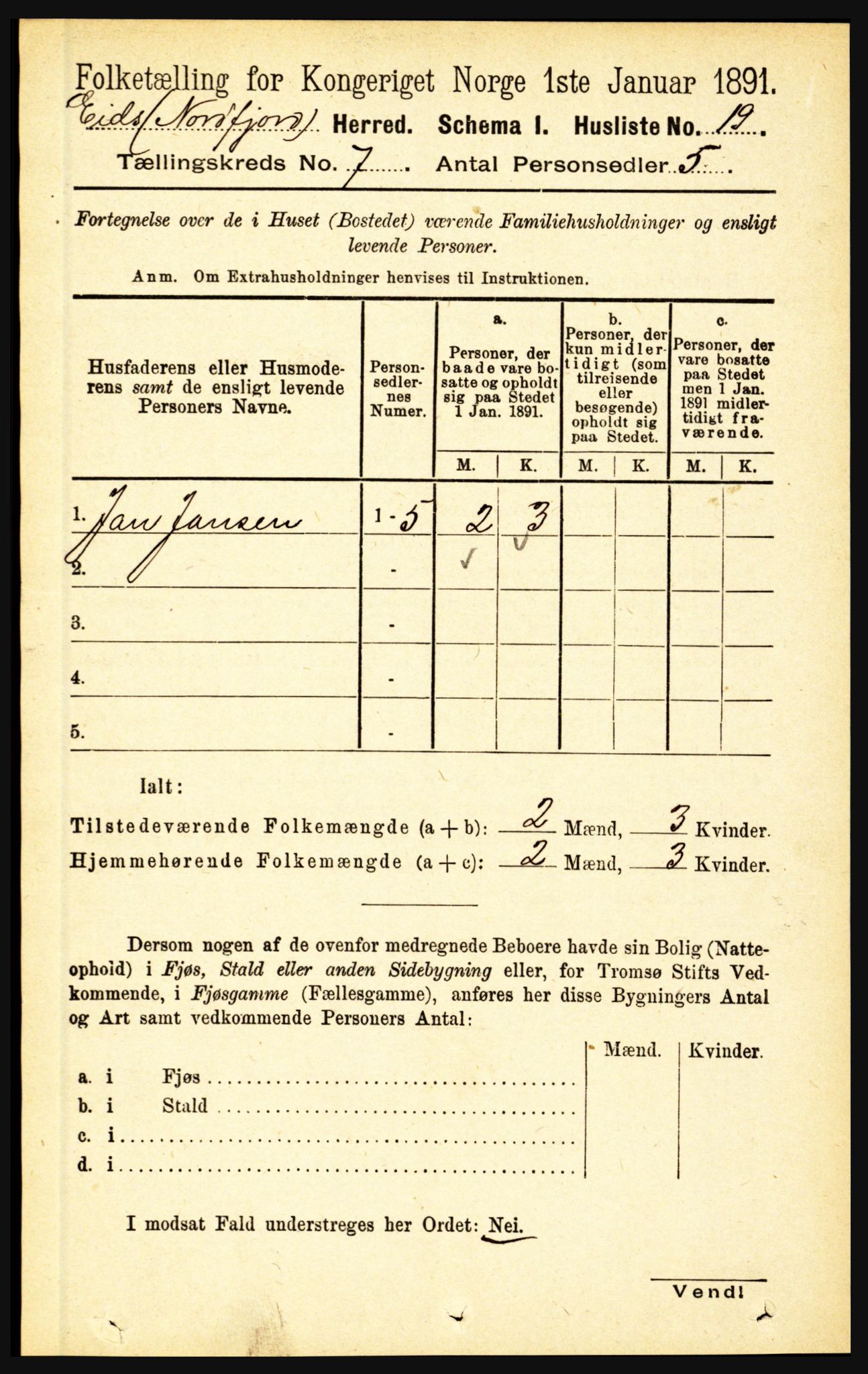 RA, Folketelling 1891 for 1443 Eid herred, 1891, s. 1773