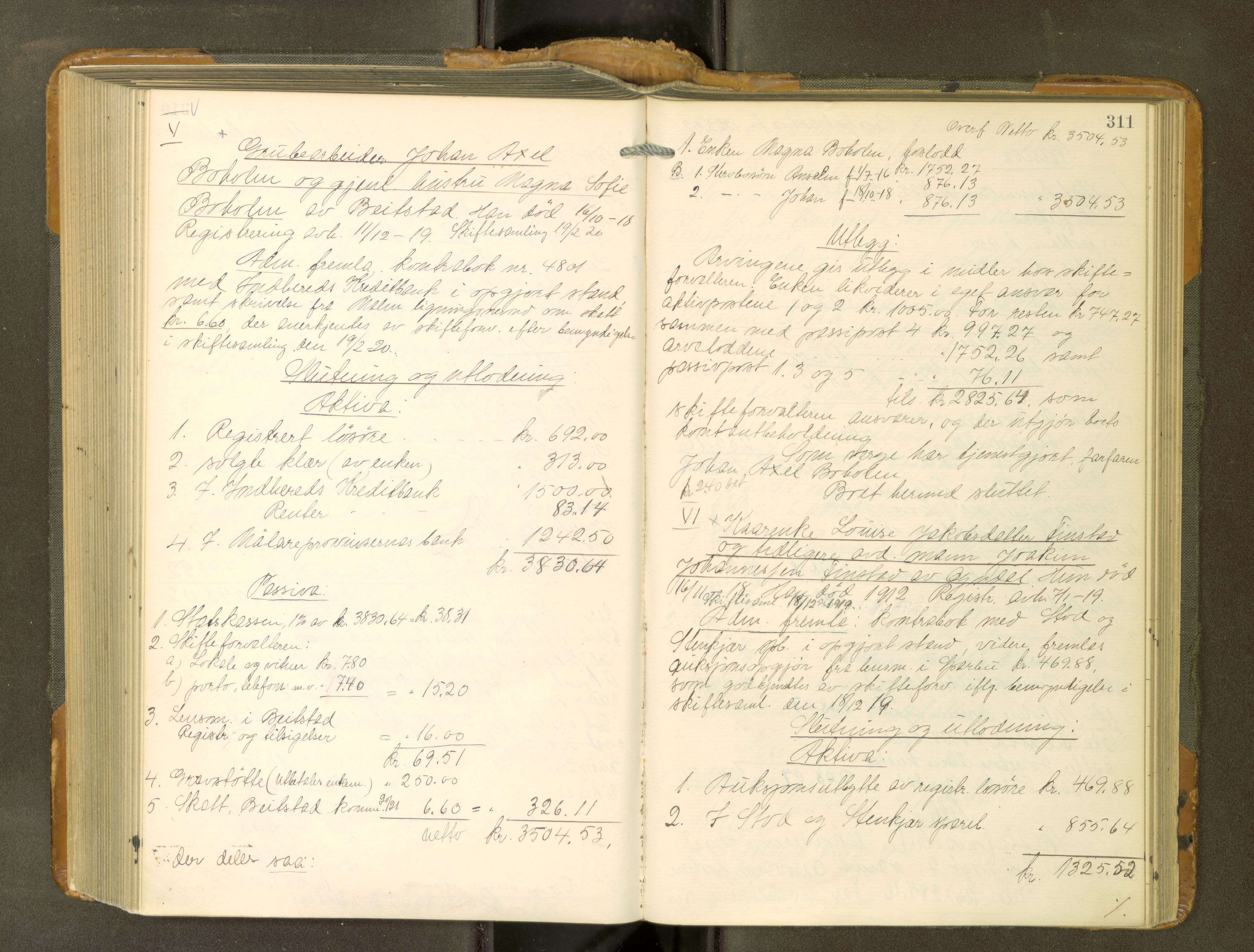 Inderøy sorenskriveri, AV/SAT-A-4147/1/3/3A/L0032: Skifteslutningsprotokoll 7, 1912-1922