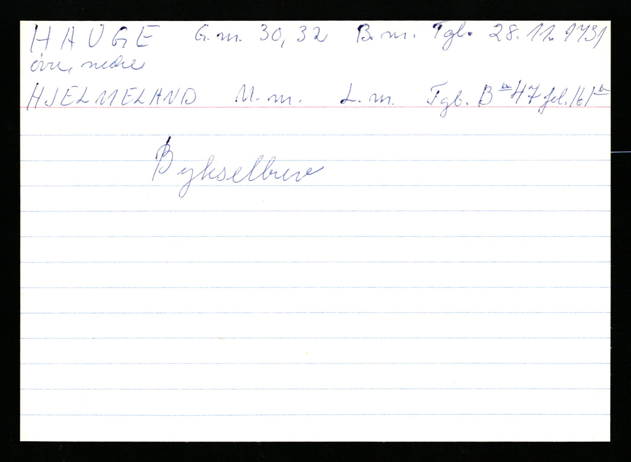 Statsarkivet i Stavanger, AV/SAST-A-101971/03/Y/Ym/L0021: Åstedskort sortert etter gårdsnavn: Hauge - Haukås, 1600-1950, s. 90
