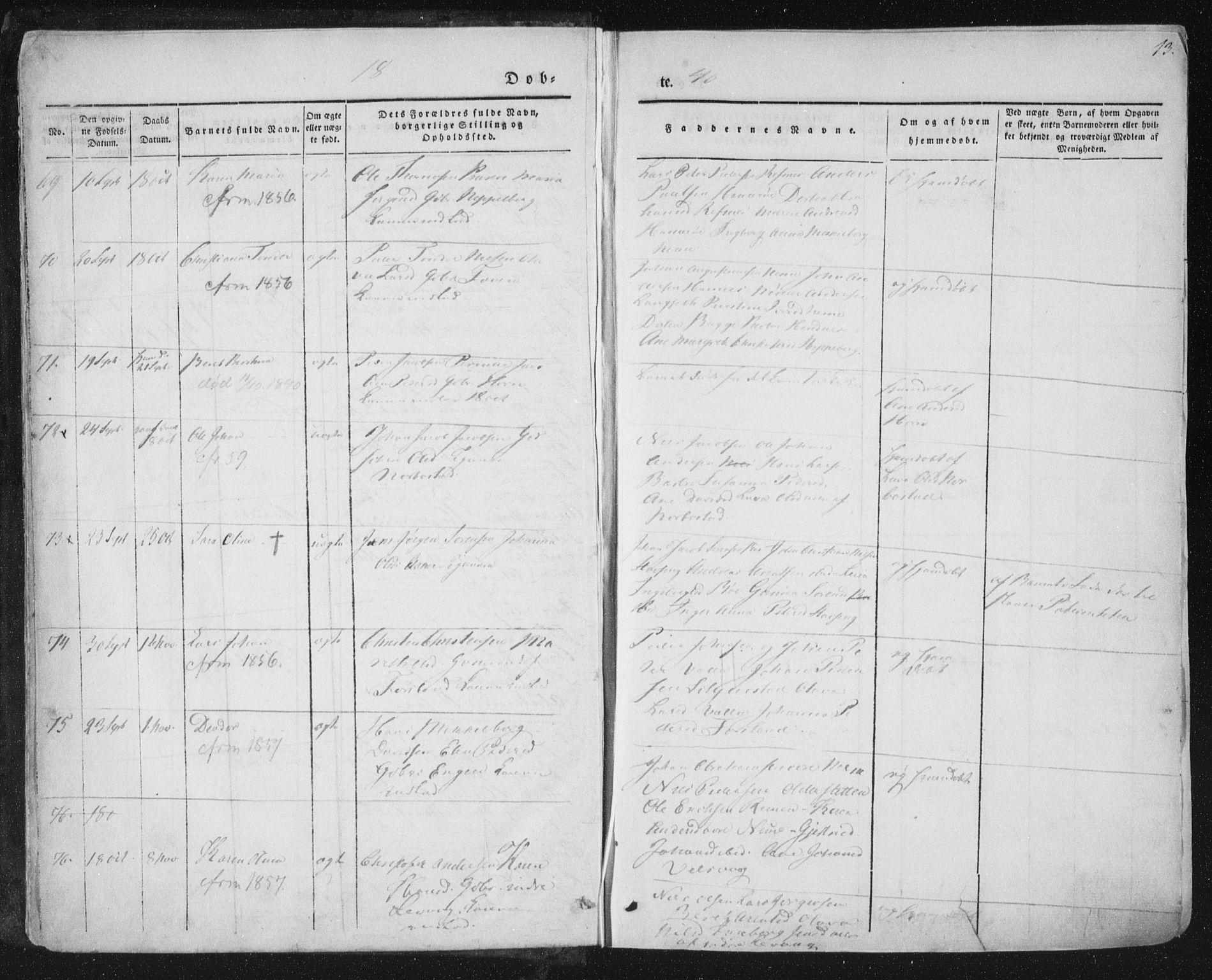 Ministerialprotokoller, klokkerbøker og fødselsregistre - Nordland, AV/SAT-A-1459/838/L0549: Ministerialbok nr. 838A07, 1840-1854, s. 13