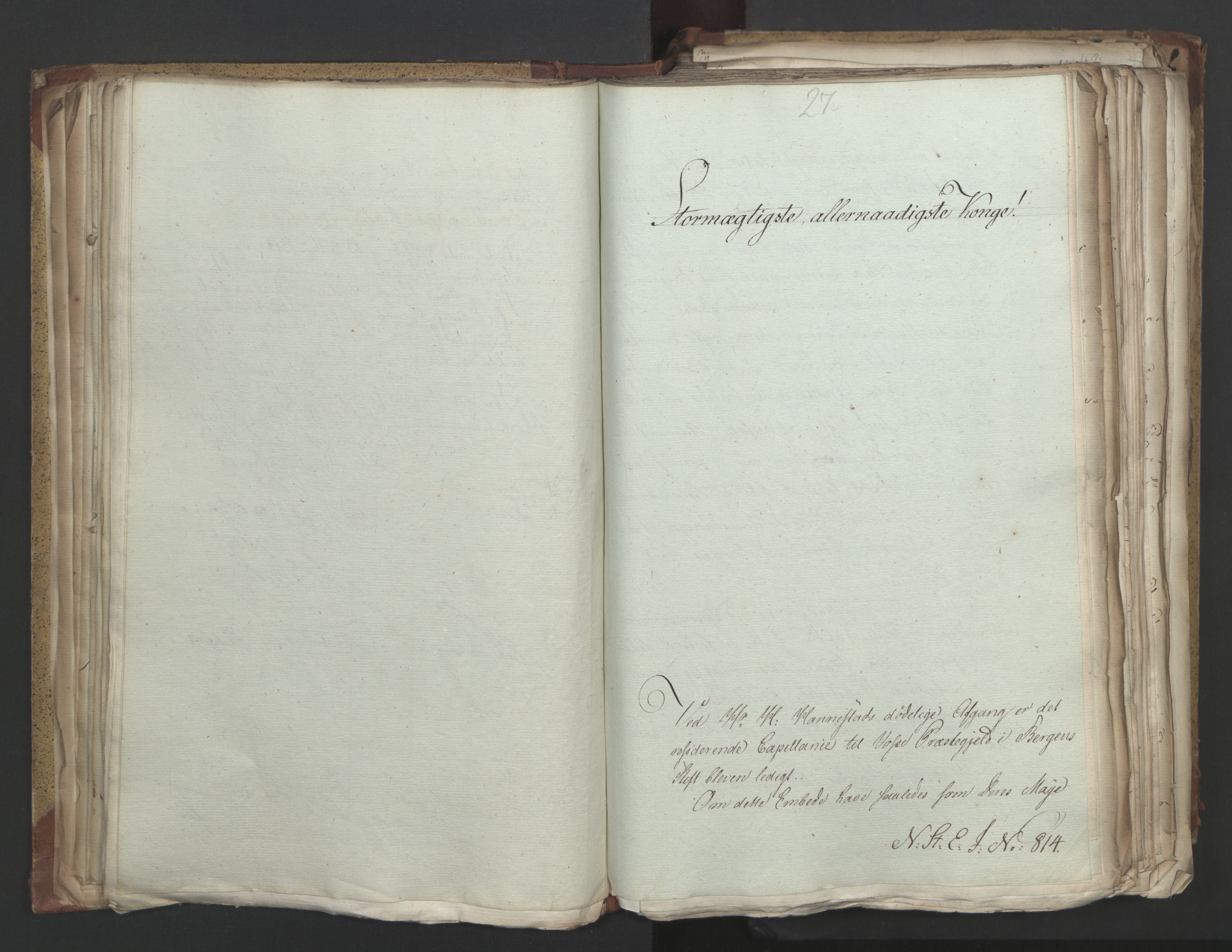Statsrådsavdelingen i Stockholm, AV/RA-S-1003/D/Da/L0004: Regjeringsinnstillinger nr. 788-999, 1815, s. 67