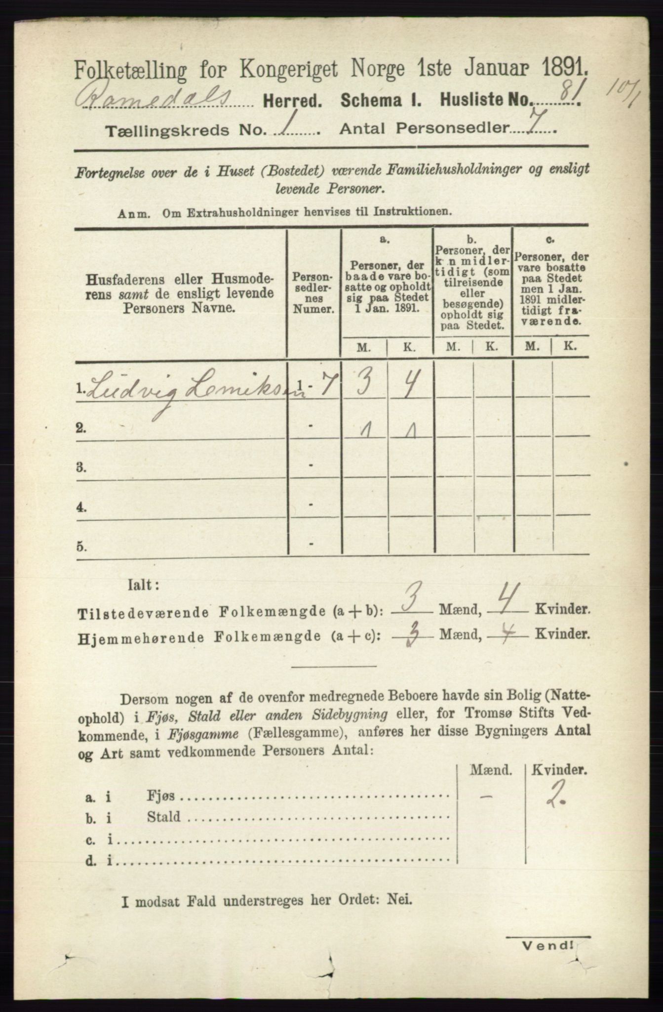 RA, Folketelling 1891 for 0416 Romedal herred, 1891, s. 112