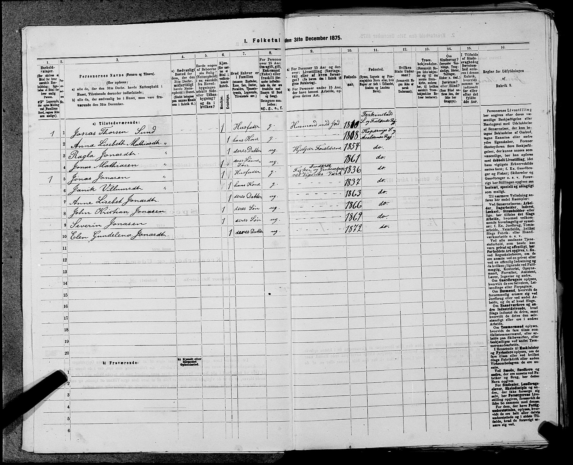 SAST, Folketelling 1875 for 1147L Avaldsnes prestegjeld, Avaldsnes sokn og Kopervik landsokn, 1875, s. 360