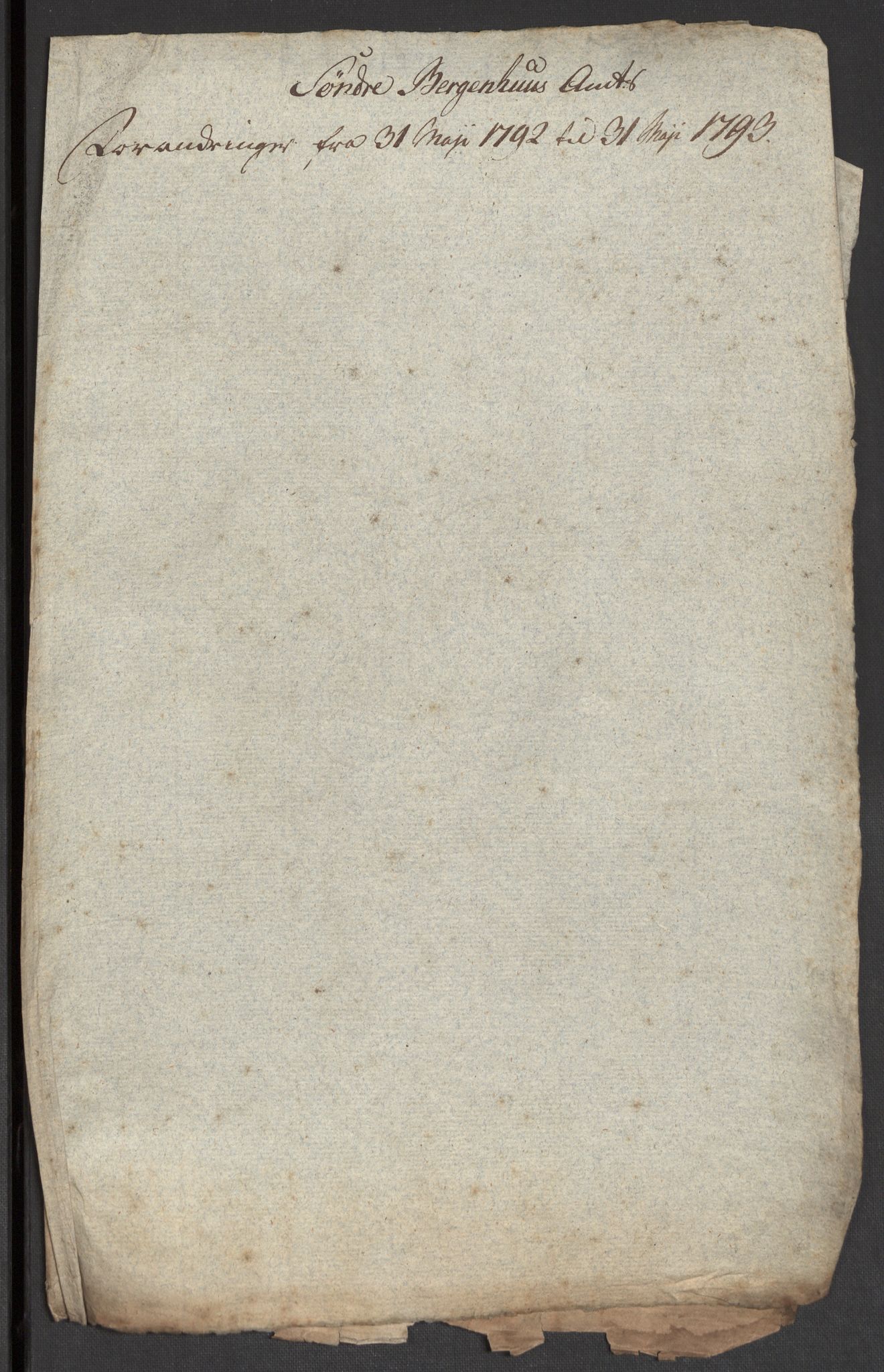 Kommersekollegiet, Brannforsikringskontoret 1767-1814, AV/RA-EA-5458/F/Fb/L0078/0002: Søndre Bergenhus amt / Forandringer, 1792-1812