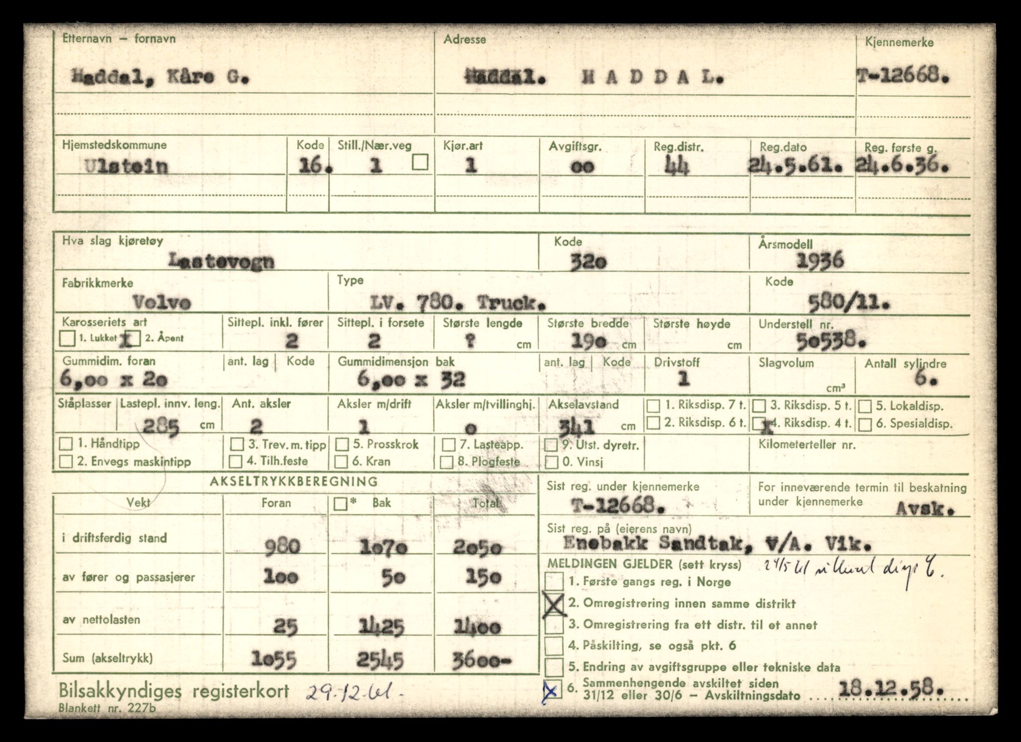 Møre og Romsdal vegkontor - Ålesund trafikkstasjon, AV/SAT-A-4099/F/Fe/L0035: Registreringskort for kjøretøy T 12653 - T 12829, 1927-1998, s. 296