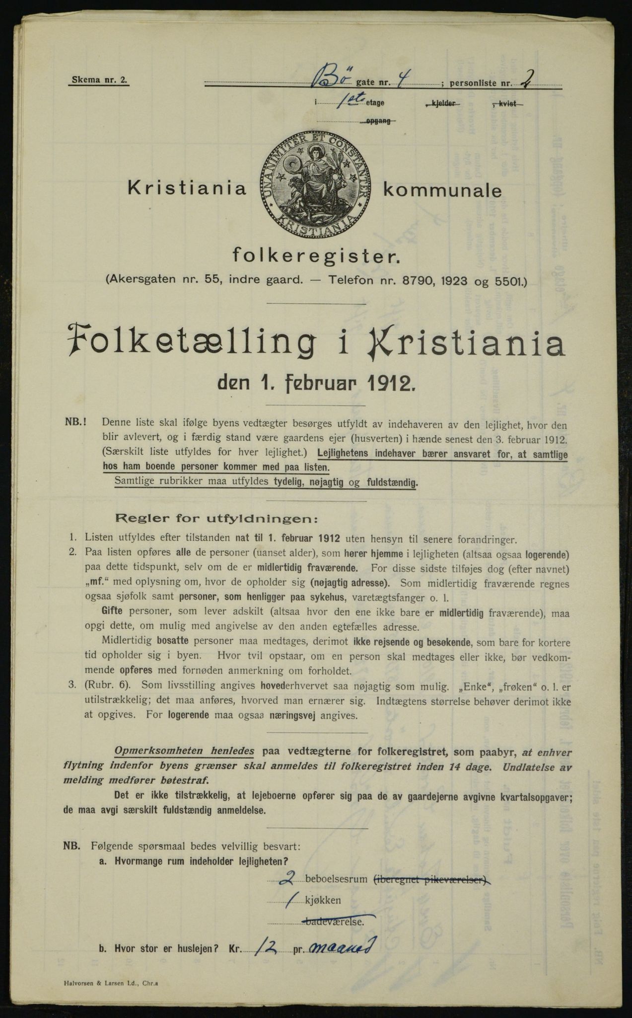 OBA, Kommunal folketelling 1.2.1912 for Kristiania, 1912, s. 11002