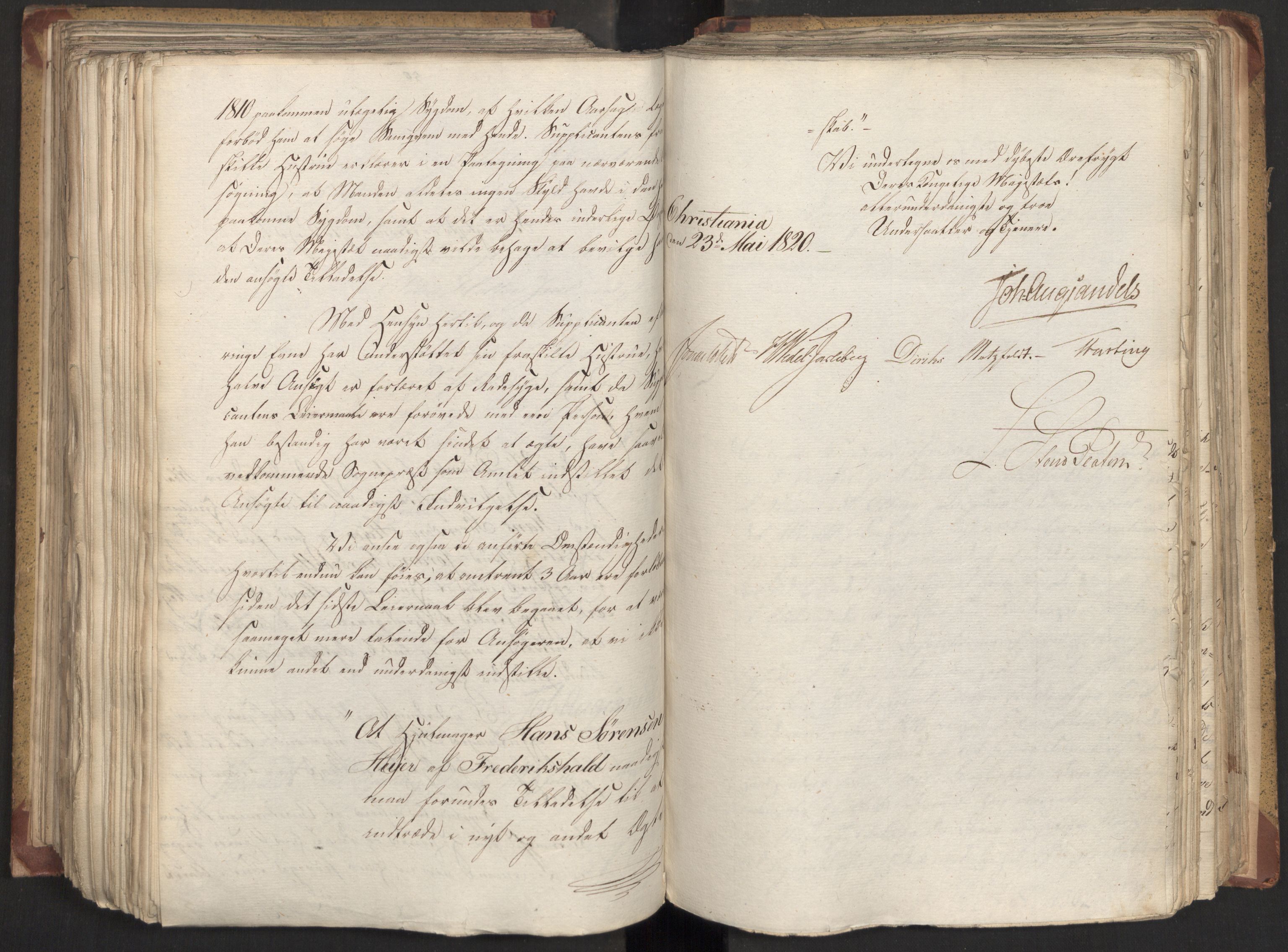 Statsrådsavdelingen i Stockholm, AV/RA-S-1003/D/Da/L0022: Regjeringsinnstillinger nr. 4399-4565, 1820, s. 335