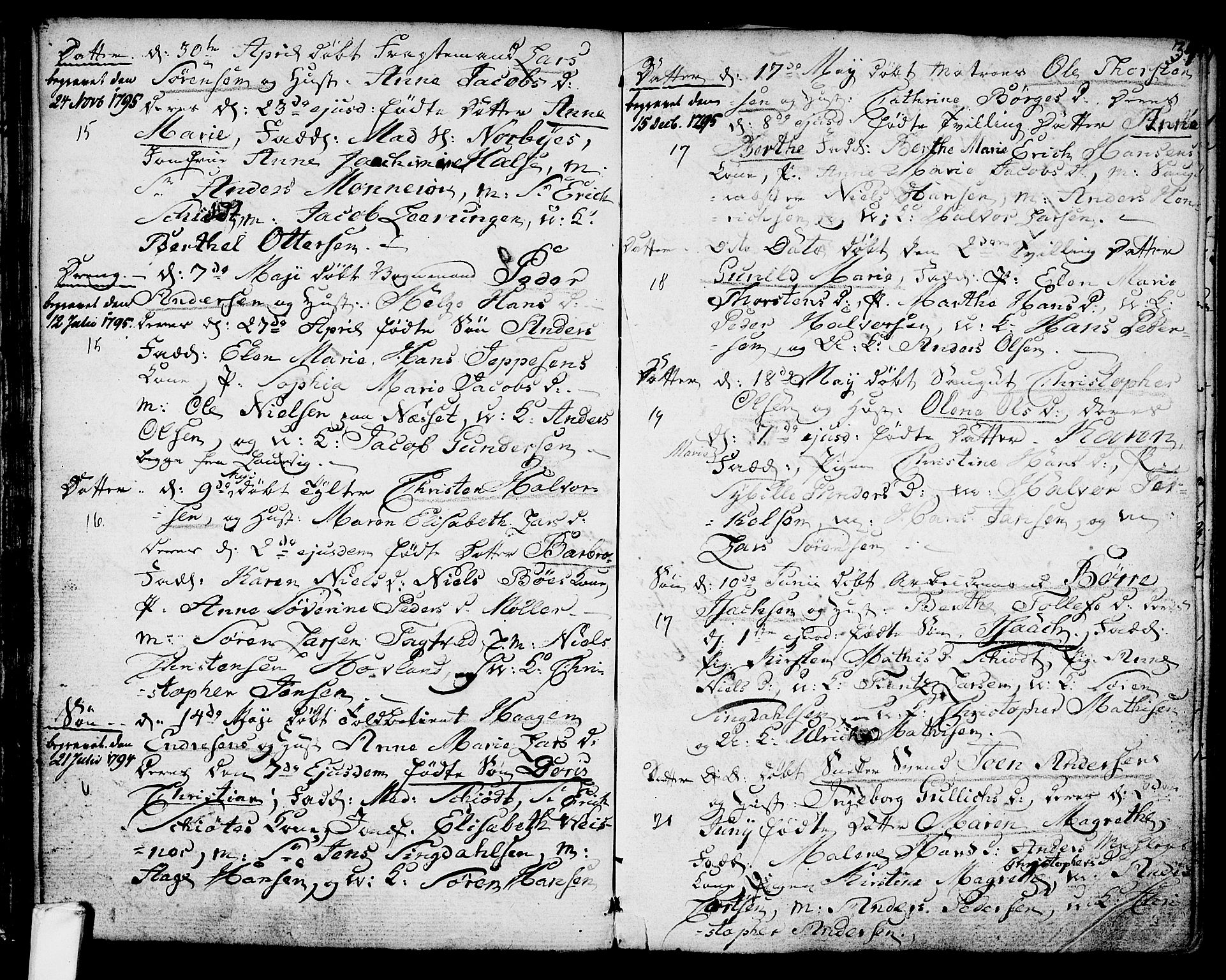 Larvik kirkebøker, AV/SAKO-A-352/G/Ga/L0001: Klokkerbok nr. I 1, 1785-1807, s. 34